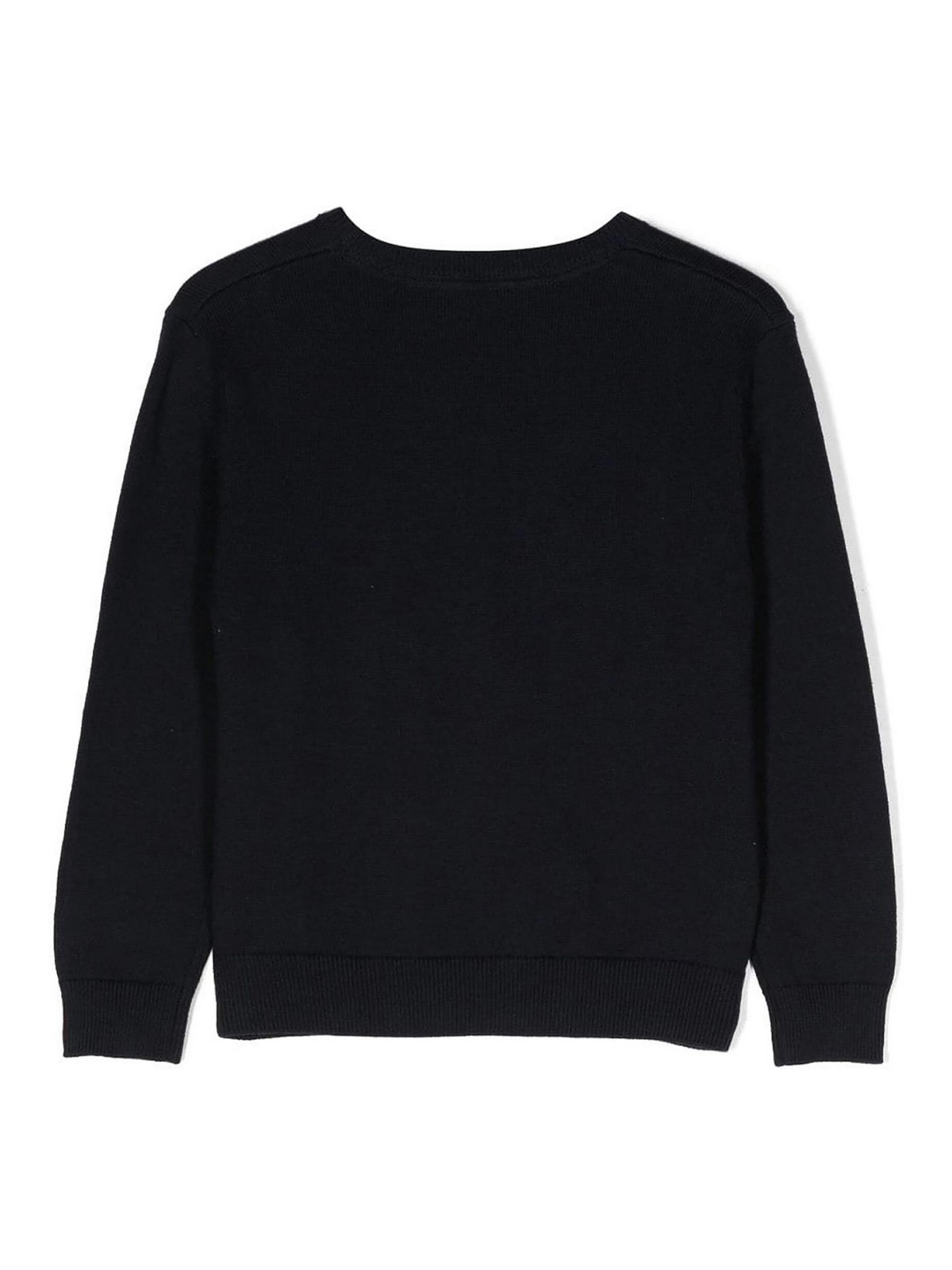 Navy blue cotton and wool girl lanvin jumper N15098859 (LANVIN / ニット・セーター・カーディガン ) | LANVIN (ランバン)(2)
