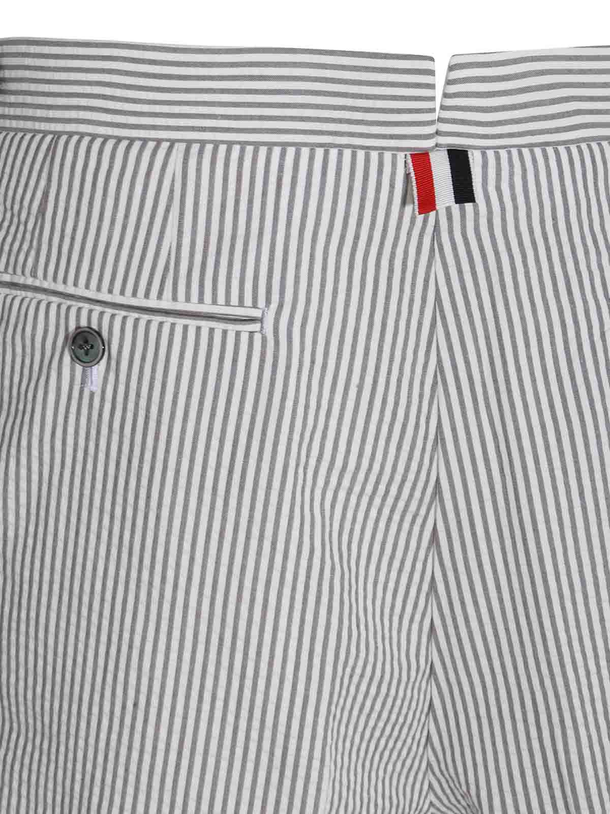 Grey and white cotton shorts MTC176E00572035 (Thom Browne / ショートパンツ ) | Thom Browne (トム・ブラウン)(3)