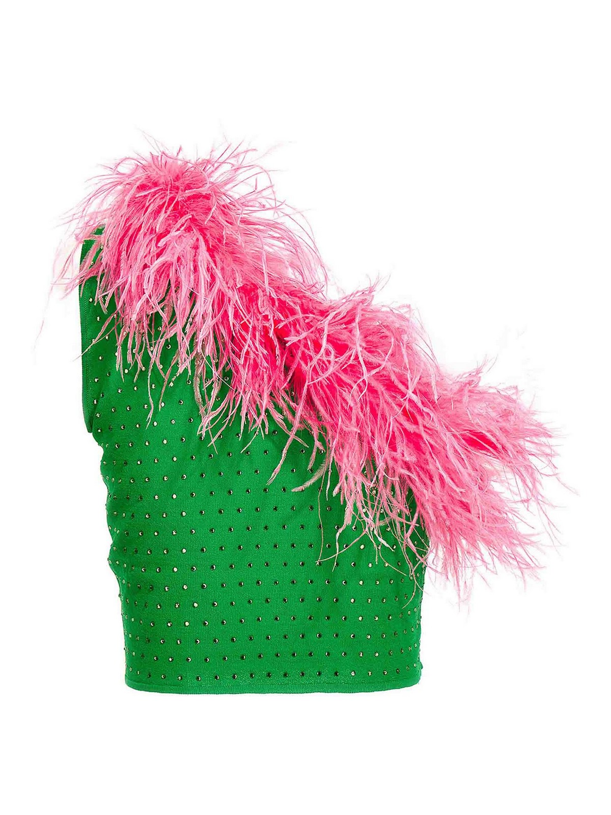 Feather sequin one shoulder top 74CBFM03CMH13144 (CHIARA FERRAGNI / タンクトップ・キャミソール ) | CHIARA FERRAGNI (キアラ フェラーニ)(1)