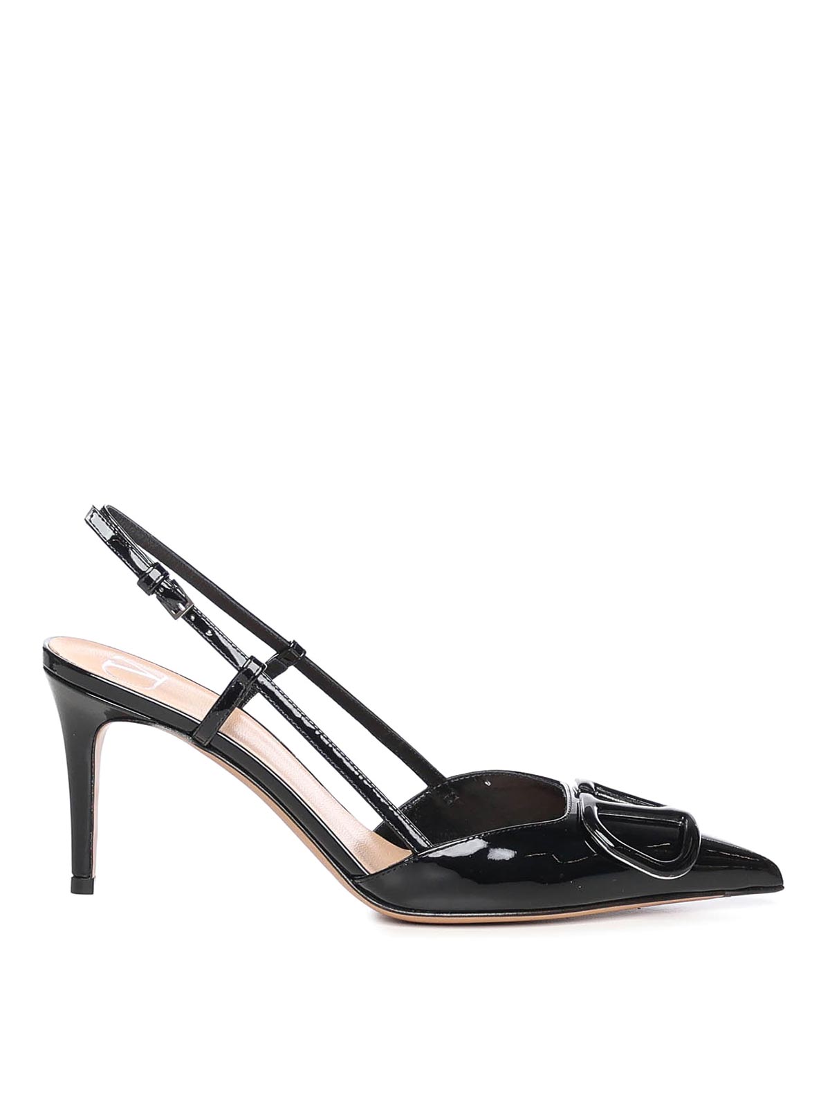Vlogo Signature Patent Leather Slingback Pump 7W2S0R01TMK0NO (Valentino Garavani / パンプス・ハイヒール ) | Valentino Garavani (ヴァレンティノ)