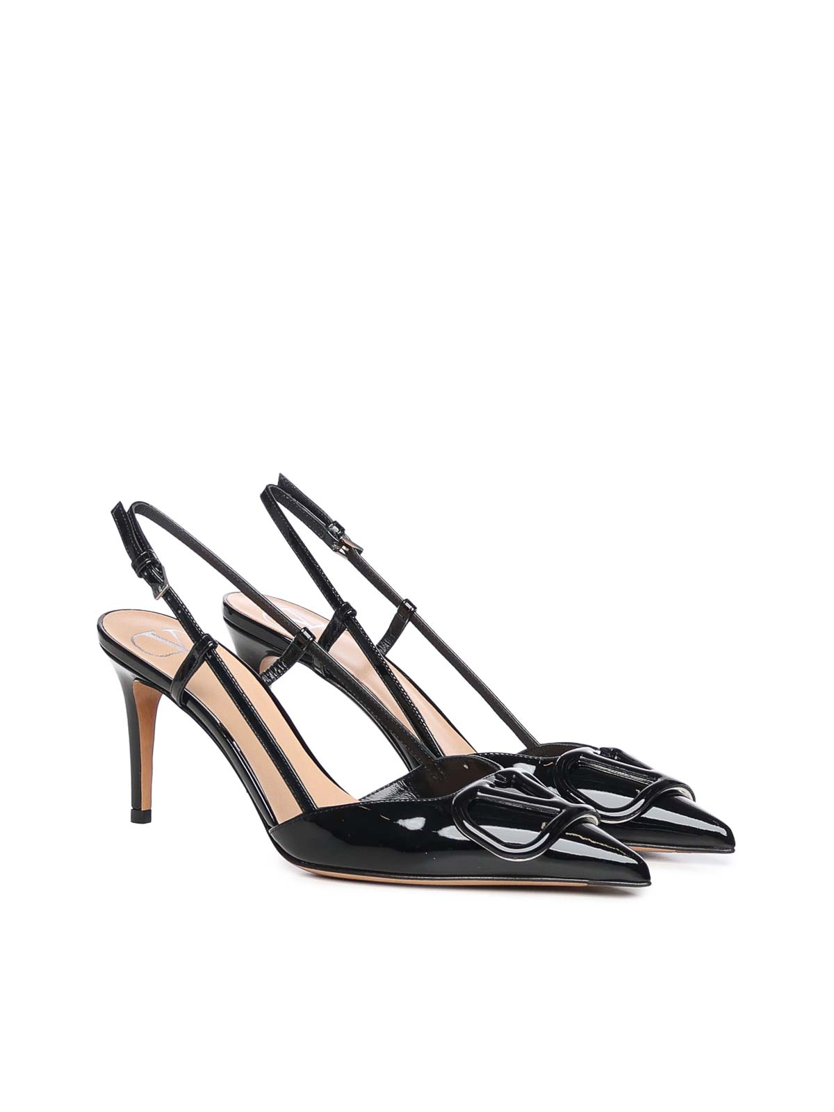 Vlogo Signature Patent Leather Slingback Pump 7W2S0R01TMK0NO (Valentino Garavani / パンプス・ハイヒール ) | Valentino Garavani (ヴァレンティノ)(1)