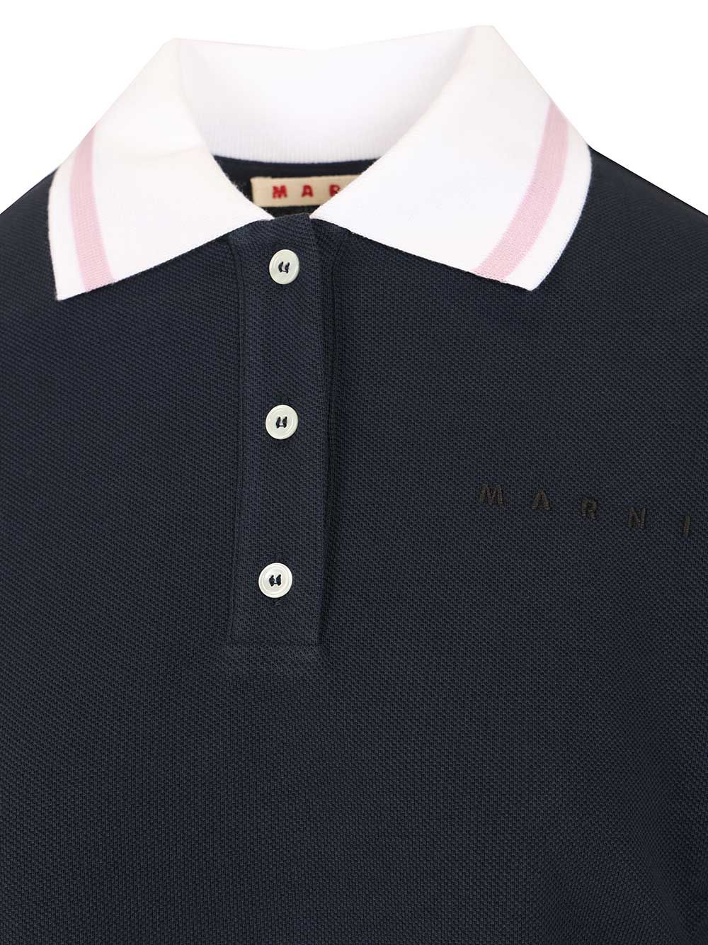 Long-sleeved cotton piqué polo shirt THJE0388LSUTC59900B99 (Marni / ポロシャツ ) | Marni (マルニ)(3)