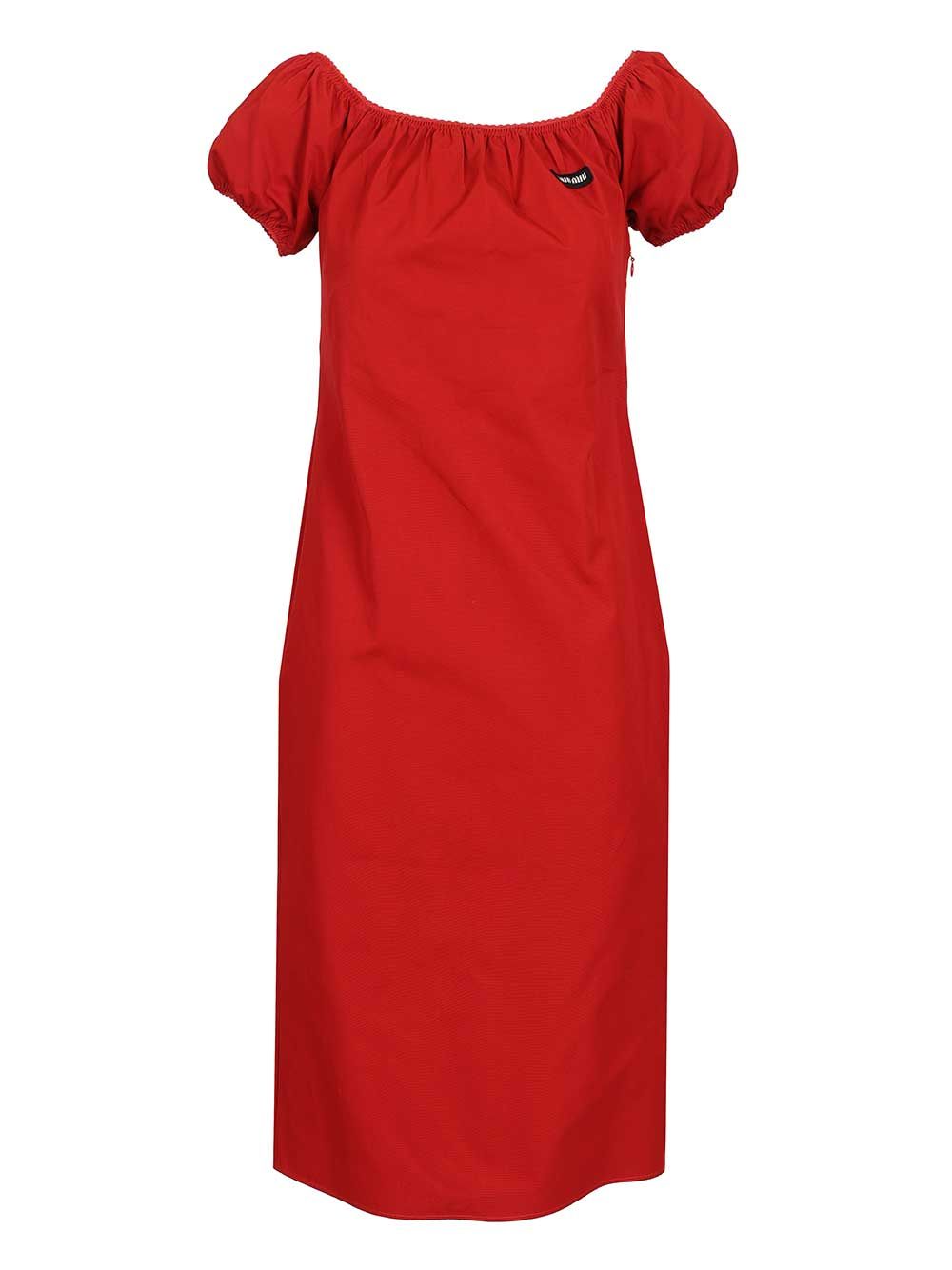 Cotton midi dress MF6183 (MIU MIU / ワンピース・ドレス・オールインワン ) | MIU MIU (ミュウミュウ)
