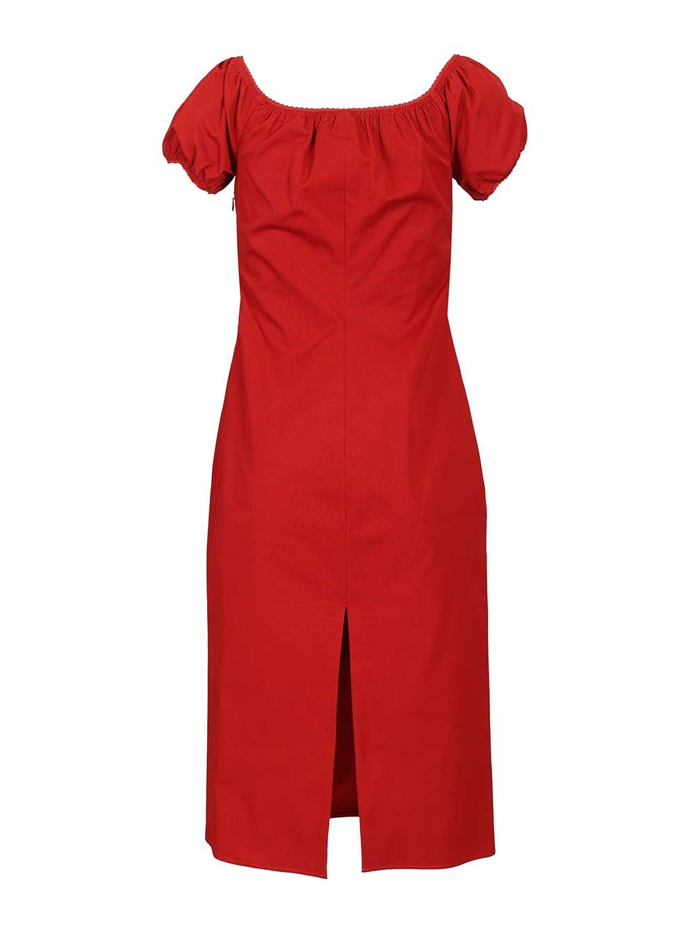Cotton midi dress MF6183 (MIU MIU / ワンピース・ドレス・オールインワン ) | MIU MIU (ミュウミュウ)(1)