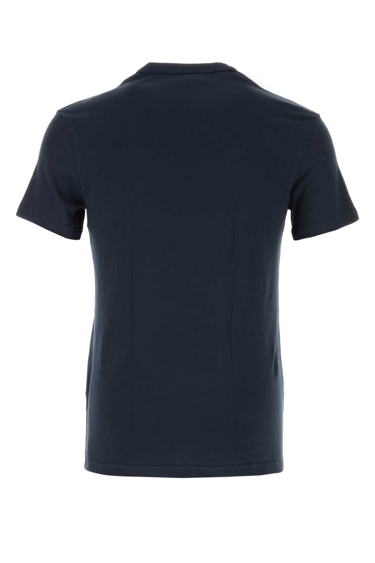 Navy blue stretch cotton blend t-shirt T4M081040412 (TOM FORD / Tシャツ・カットソー ) | TOM FORD (トムフォード)(1)