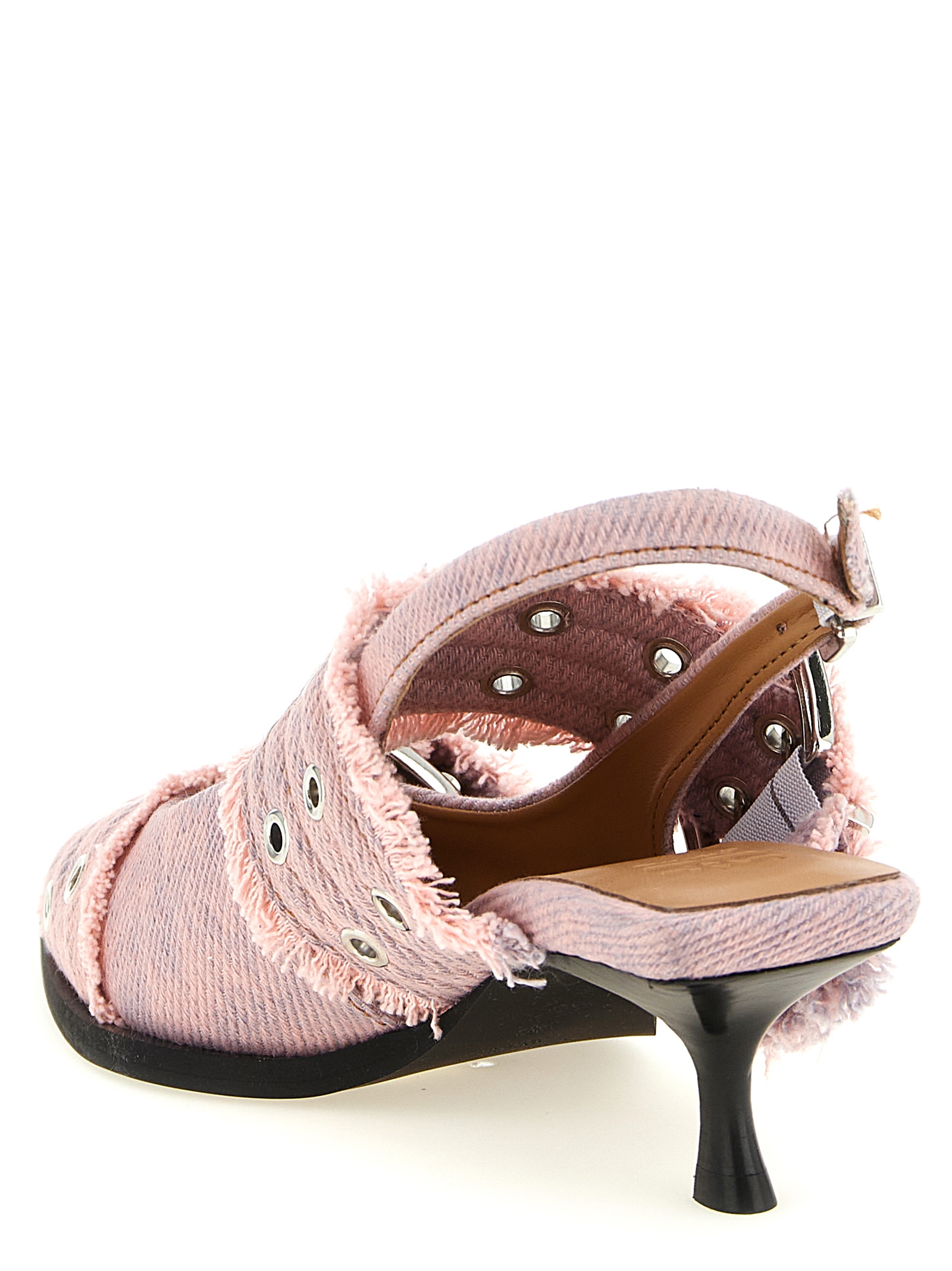 'Feminine Buckle Fringed Denim' slingback B102006205C (GANNI / パンプス・ハイヒール ) | GANNI (ガニー)(2)