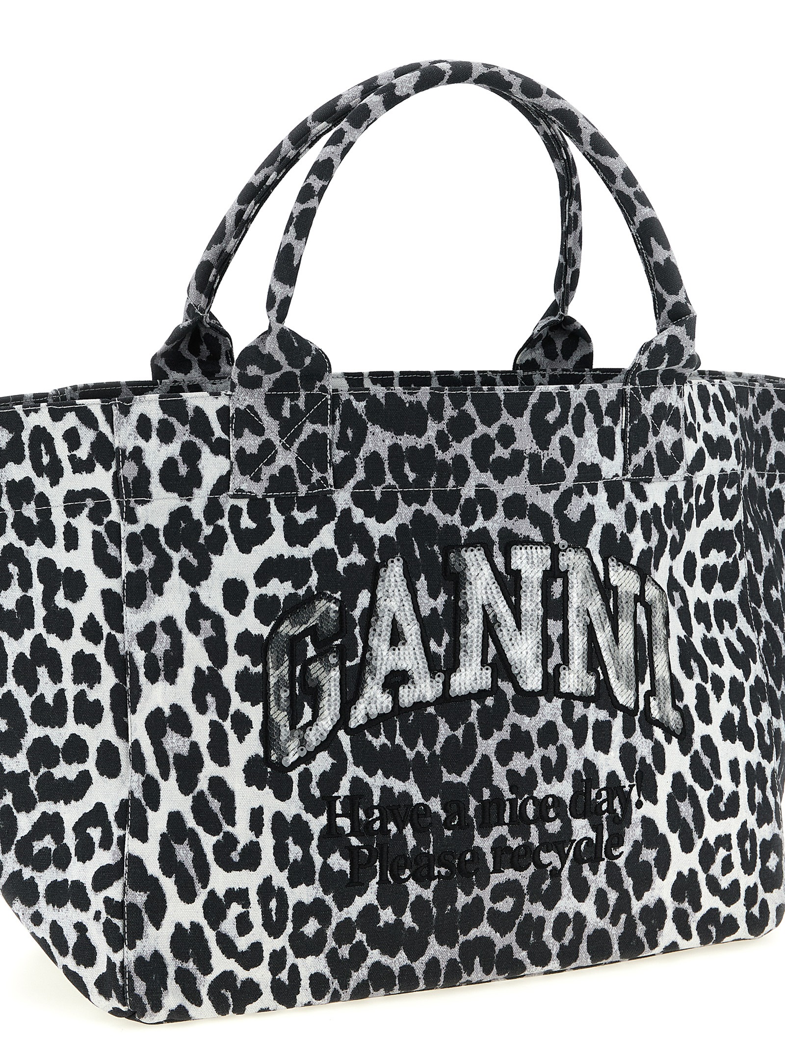 'Leopard Medium Tote' shopping bag B2110040018 (GANNI / トートバッグ ) | GANNI (ガニー)(2)