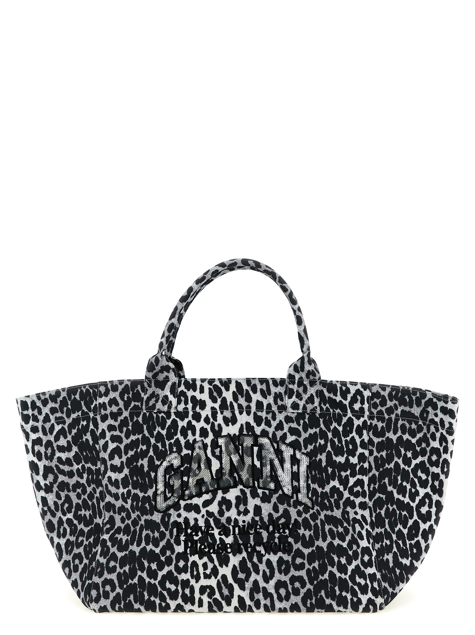 'Leopard Sequin XXL Tote' shopping bag B2110031018 (GANNI / トートバッグ ) | GANNI (ガニー)
