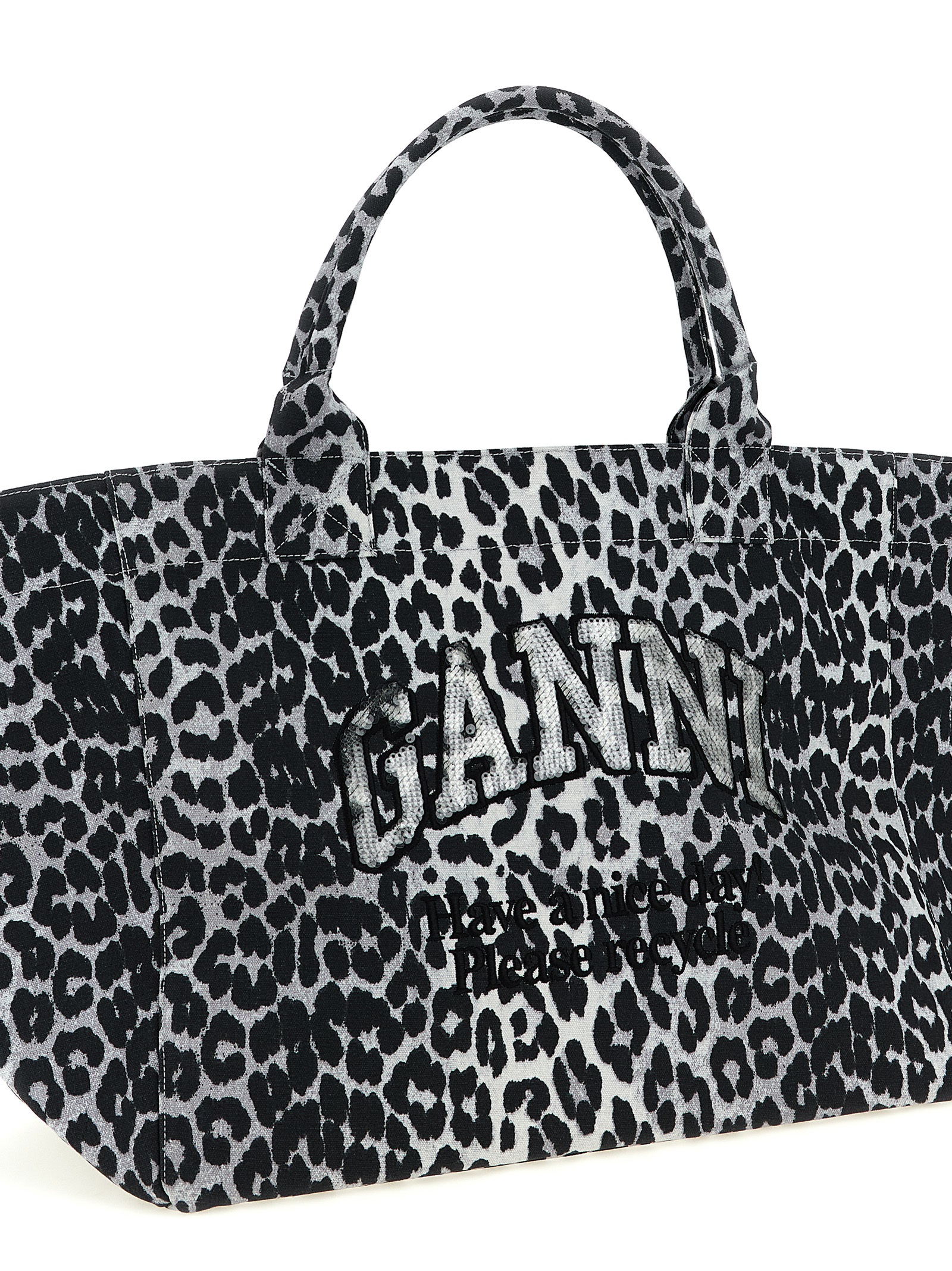 'Leopard Sequin XXL Tote' shopping bag B2110031018 (GANNI / トートバッグ ) | GANNI (ガニー)(2)