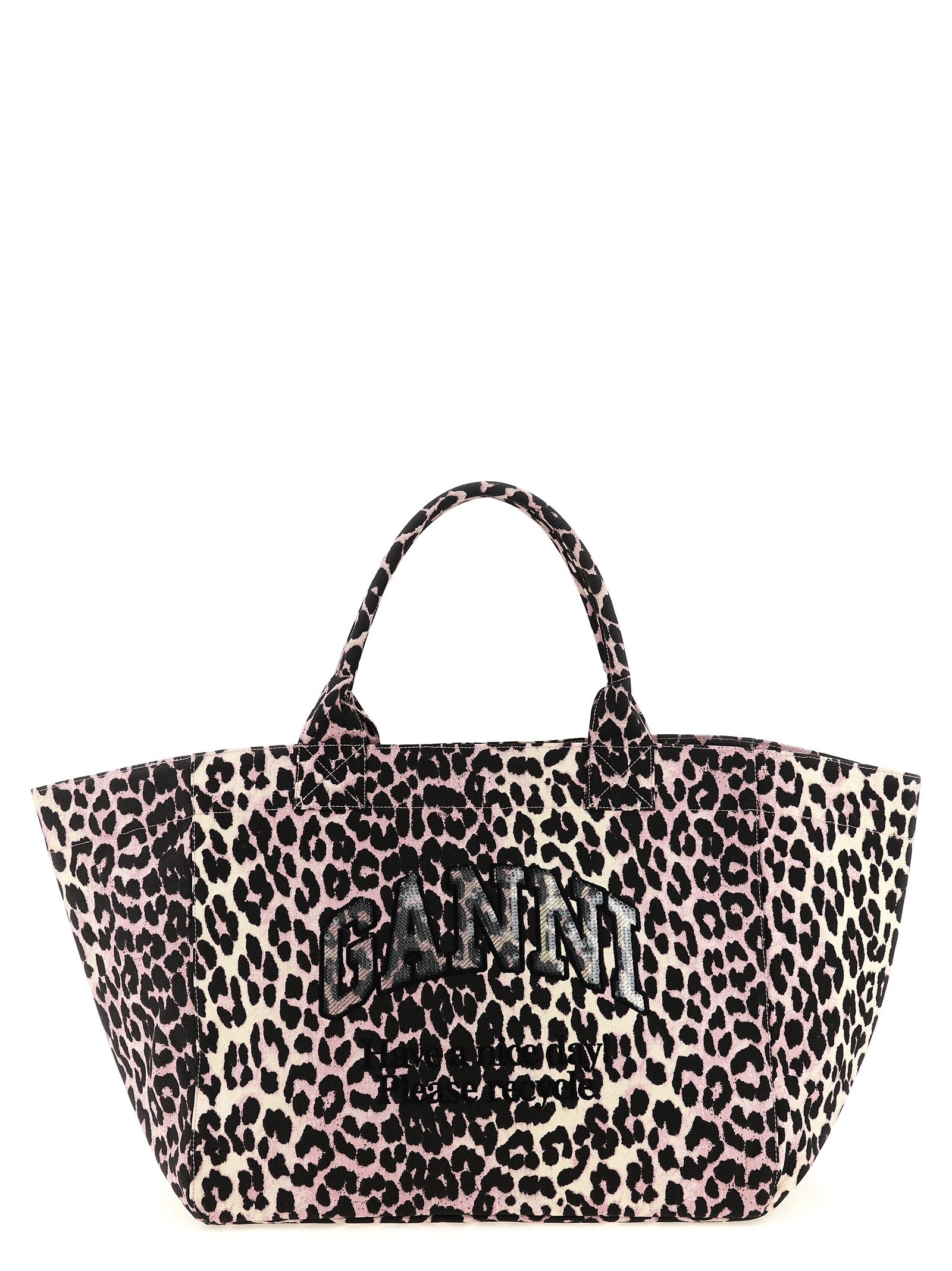 'Leopard Sequin XXL Tote' shopping bag B2110031038 (GANNI / トートバッグ ) | GANNI (ガニー)
