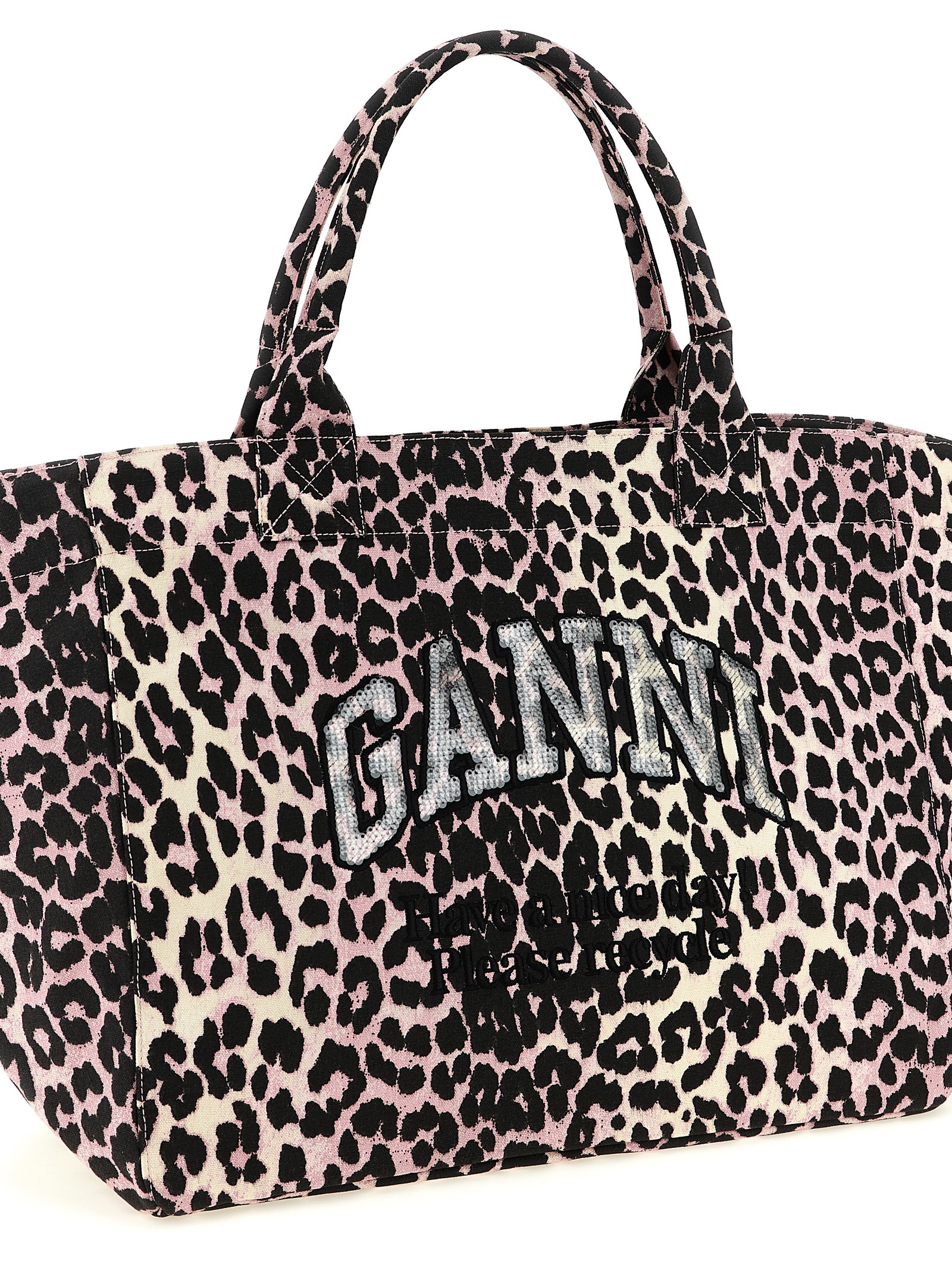 'Leopard Sequin XXL Tote' shopping bag B2110031038 (GANNI / トートバッグ ) | GANNI (ガニー)(2)