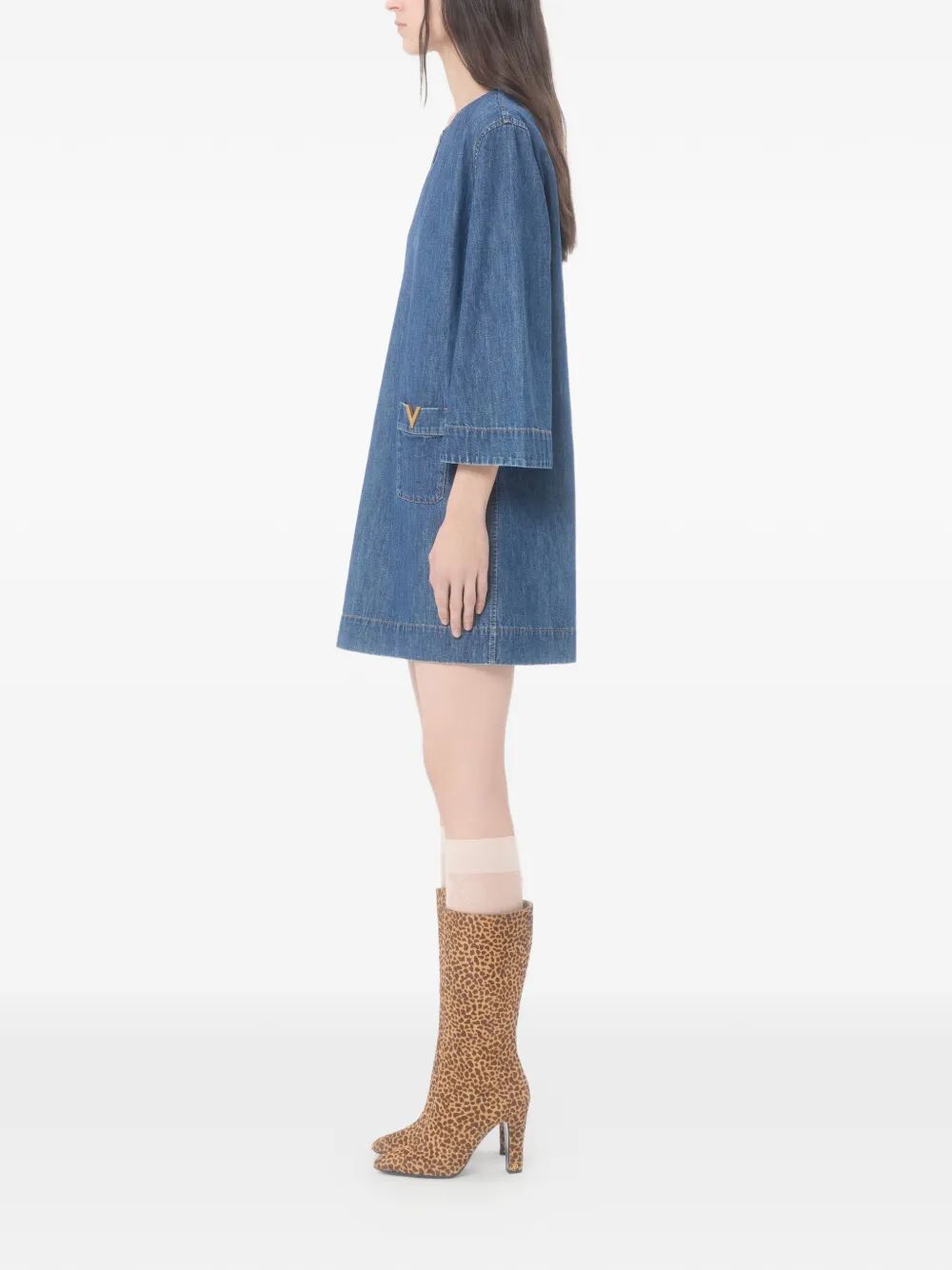 V-NECK DENIM MINIDRESS BDA03B9YA558 (Valentino Garavani / ワンピース・ドレス・オールインワン ) | Valentino Garavani (ヴァレンティノ)(4)