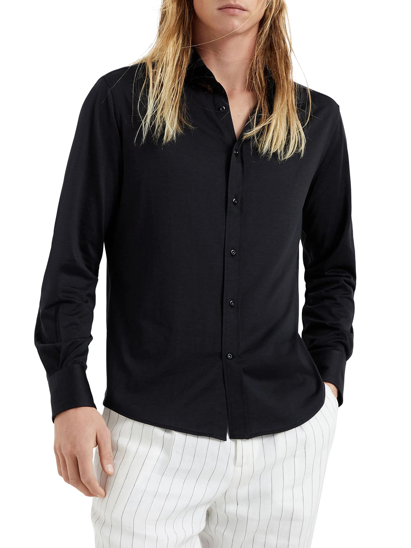 CLASSIC COTTON AND SILK BLEND SHIRT MD8216686C101 (Brunello Cucinelli / シャツ・ブラウス ) | Brunello Cucinelli (ブルネロ・クチネリ)(1)