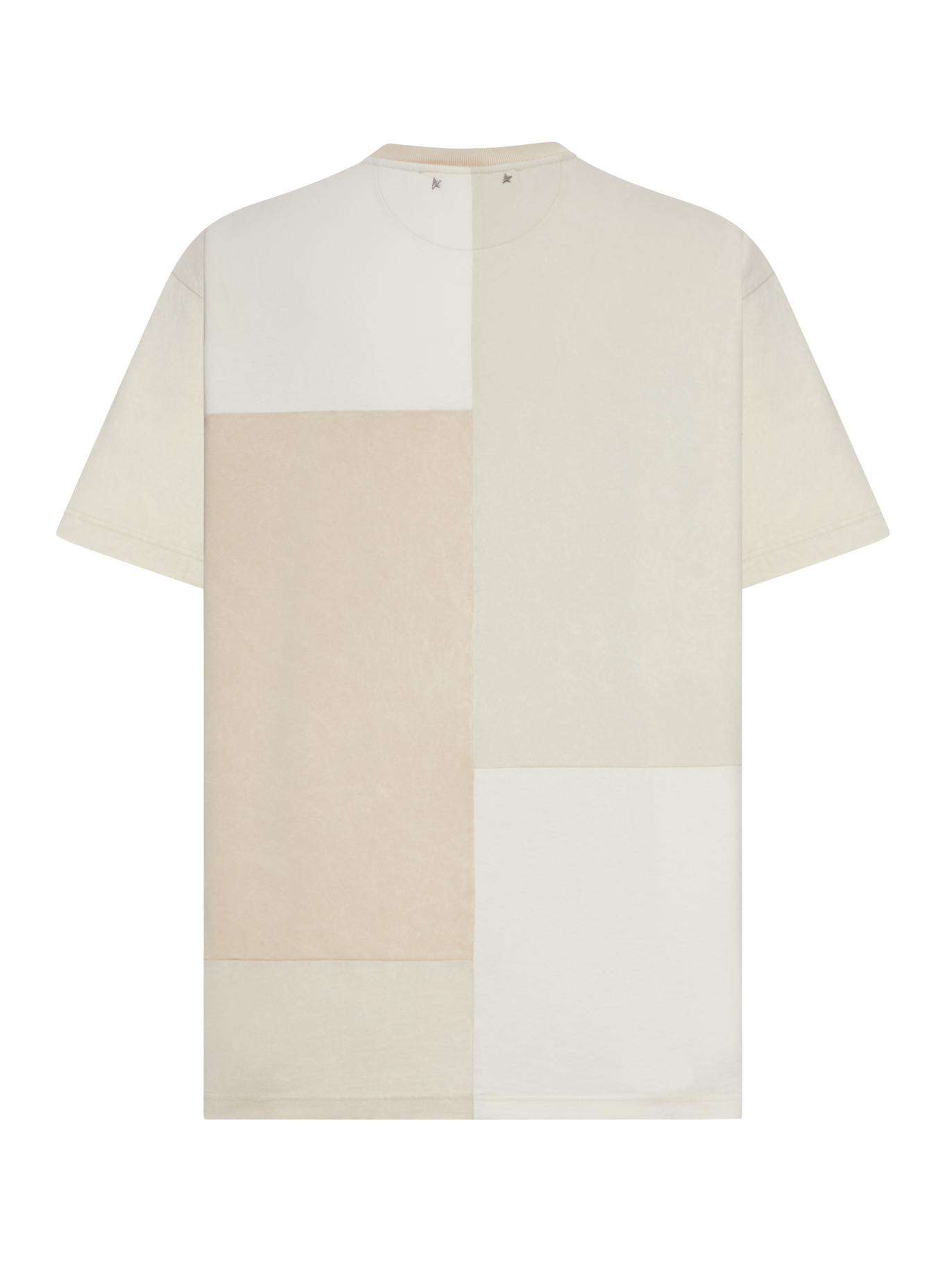 COTTON JERSEY T-SHIRT WITH PATCHWORK EFFECT GMP01535P00236512389 (Golden Goose / Tシャツ・カットソー ) | Golden Goose (ゴールデングース)(1)
