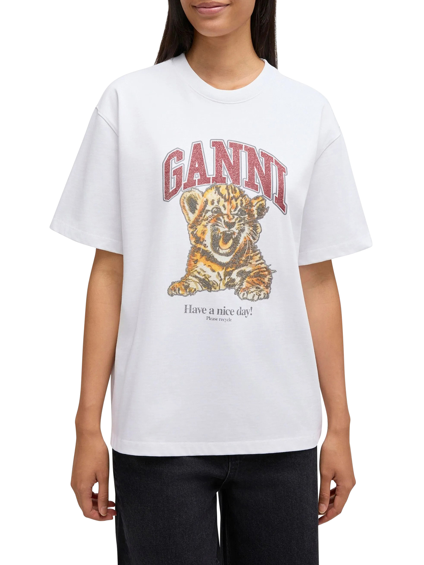 HEAVY COTTON JERSEY T-SHIRT A1050060151 (GANNI / Tシャツ・カットソー ) | GANNI (ガニー)(2)