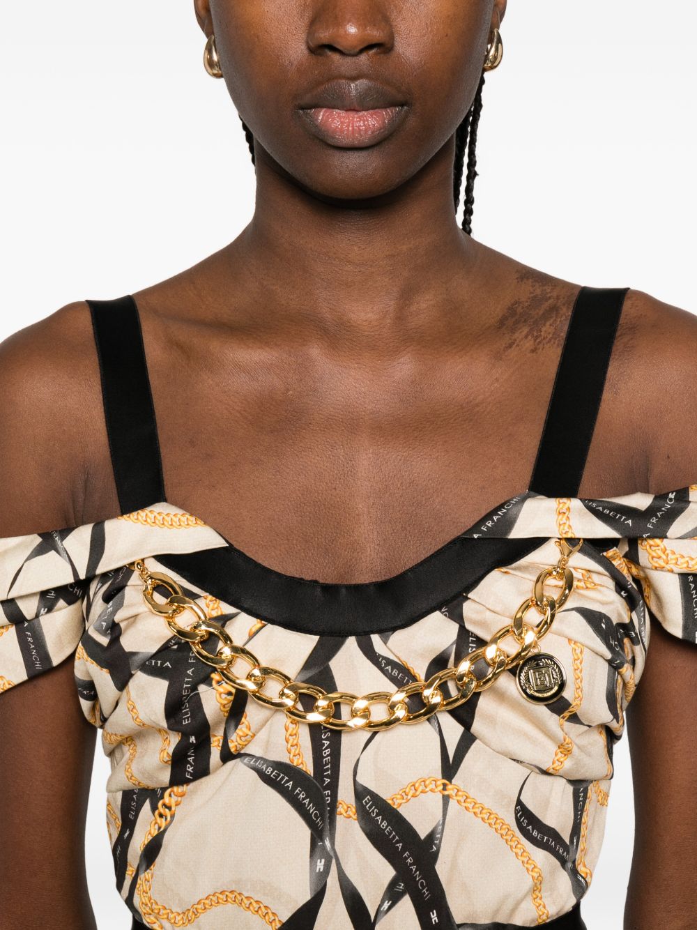 Elisabetta Franchi Dresses Beige AB91061E2045 (Elisabetta Franchi / ワンピース・ドレス・オールインワン ) | Elisabetta Franchi (エリザベッタ フランキ)(3)