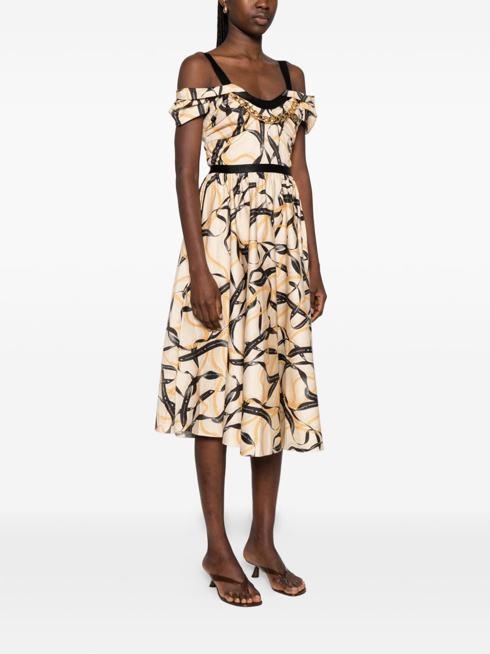 Elisabetta Franchi Dresses Beige AB91061E2045 (Elisabetta Franchi / ワンピース・ドレス・オールインワン ) | Elisabetta Franchi (エリザベッタ フランキ)(4)