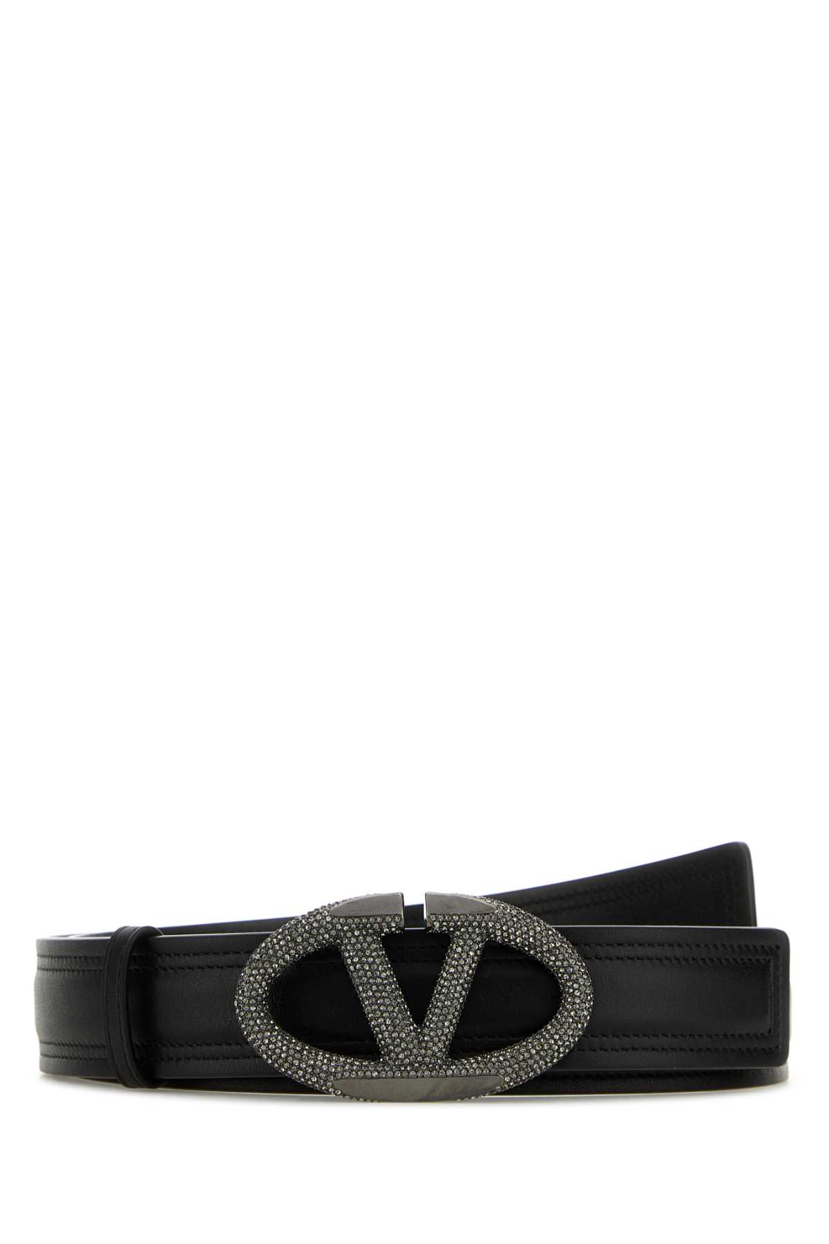 Black leather VLogo The Bold Edition belt 5W0T0SJ4ECK249 (Valentino Garavani / ベルト・サスペンダー ) | Valentino Garavani (ヴァレンティノ)