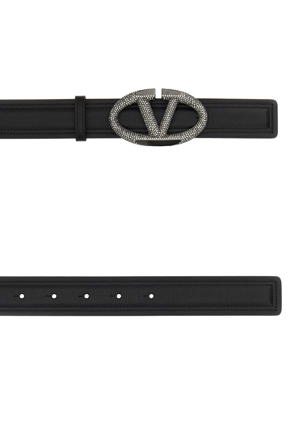 Black leather VLogo The Bold Edition belt 5W0T0SJ4ECK249 (Valentino Garavani / ベルト・サスペンダー ) | Valentino Garavani (ヴァレンティノ)(1)