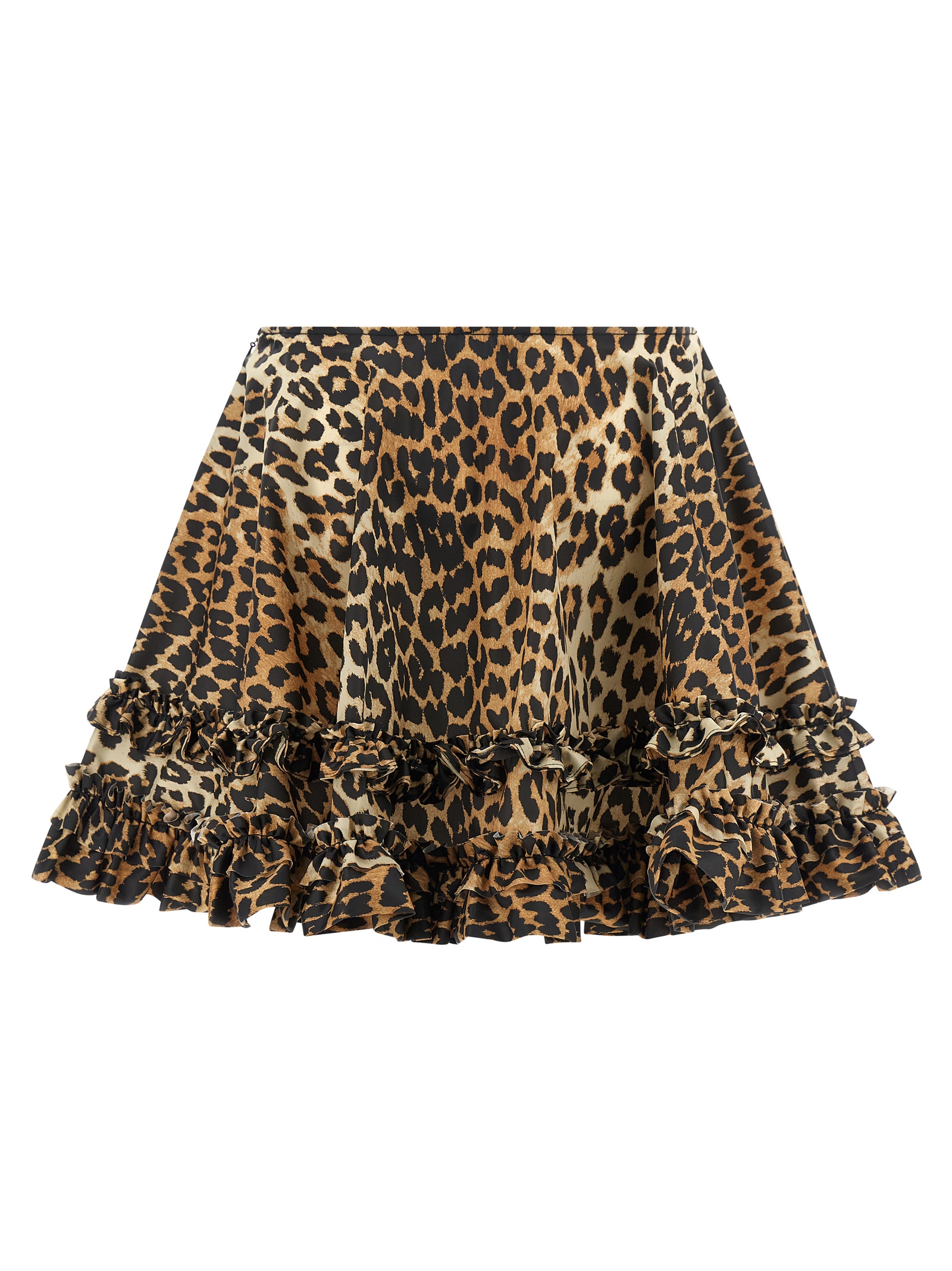 'Leopard Duchesse Nylon Mini Frill' skirt A1090087859 (GANNI / スカート ) | GANNI (ガニー)(1)