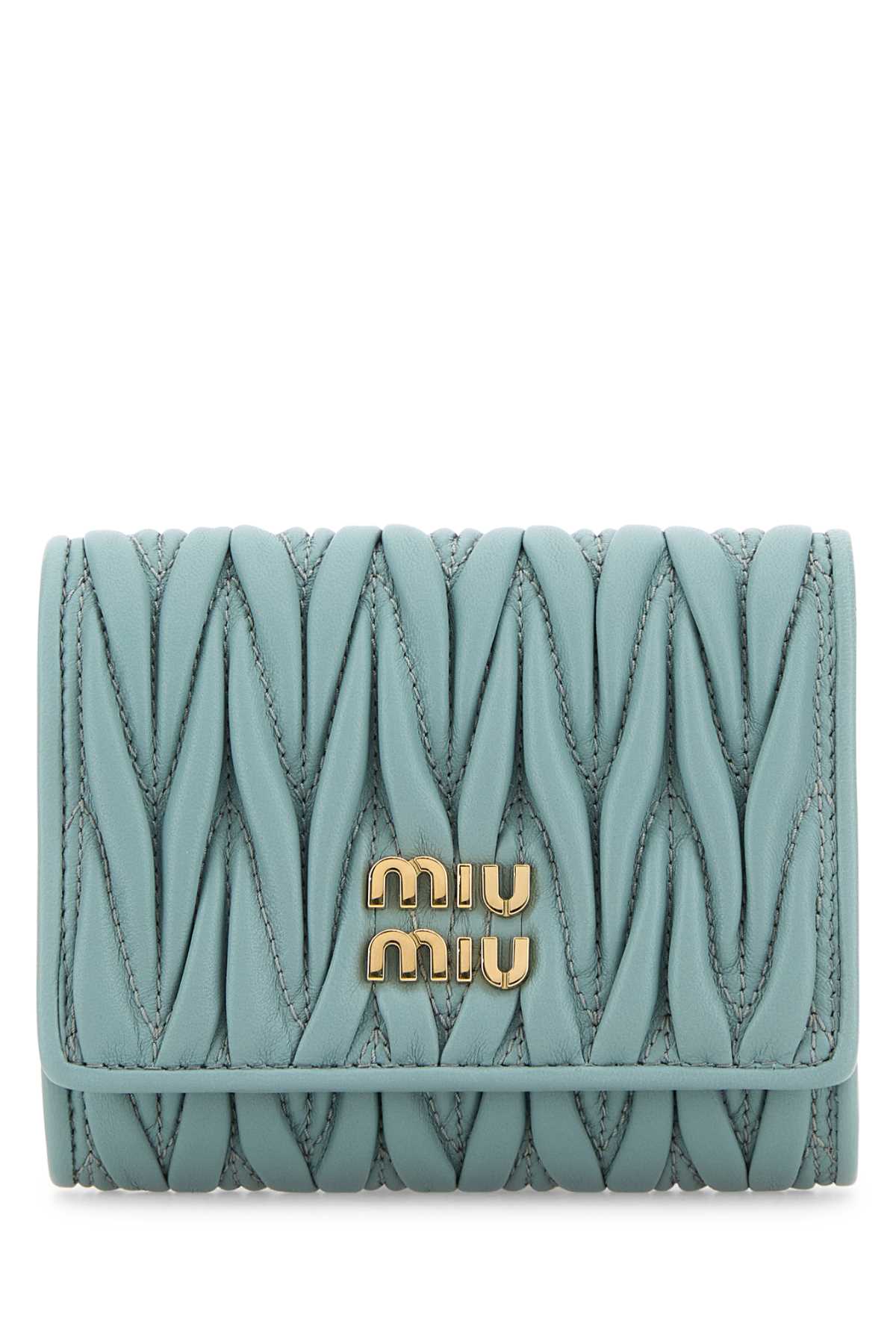 Light blue leather wallet 5MH033AFPPF0035 (MIU MIU / 財布・カードケース ) | MIU MIU (ミュウミュウ)