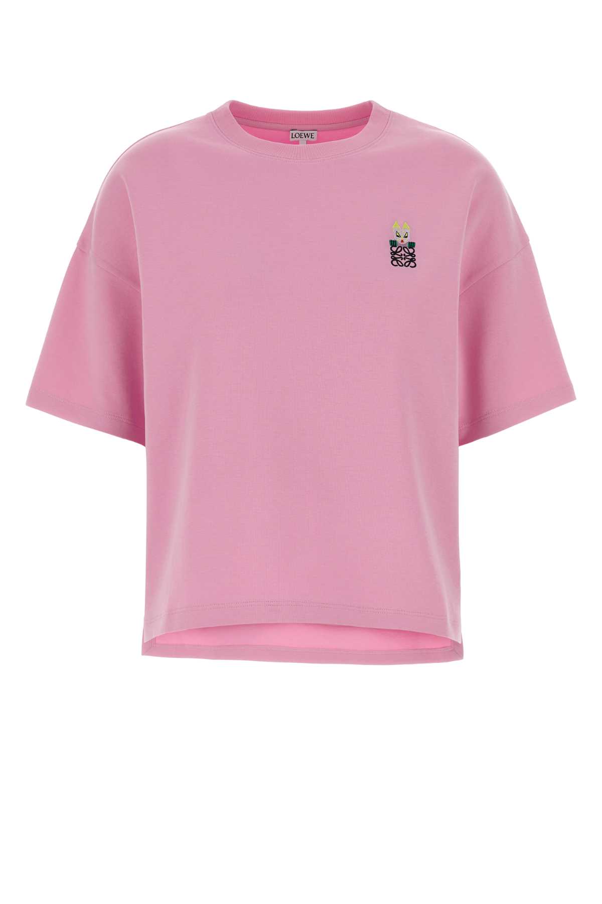 Pink cotton blend t-shirt S359Y22XAIPINK (LOEWE / Tシャツ・カットソー ) | LOEWE (ロエベ)