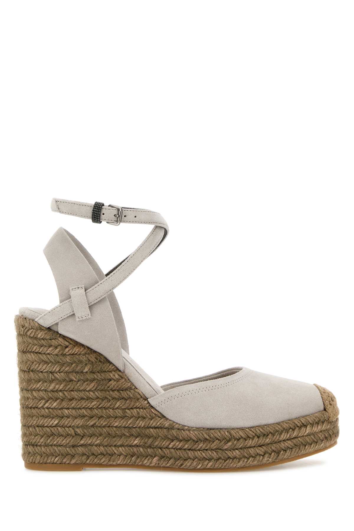 Light grey suede wedges MZSFG3150C8823 (Brunello Cucinelli / サンダル ) | Brunello Cucinelli (ブルネロ・クチネリ)