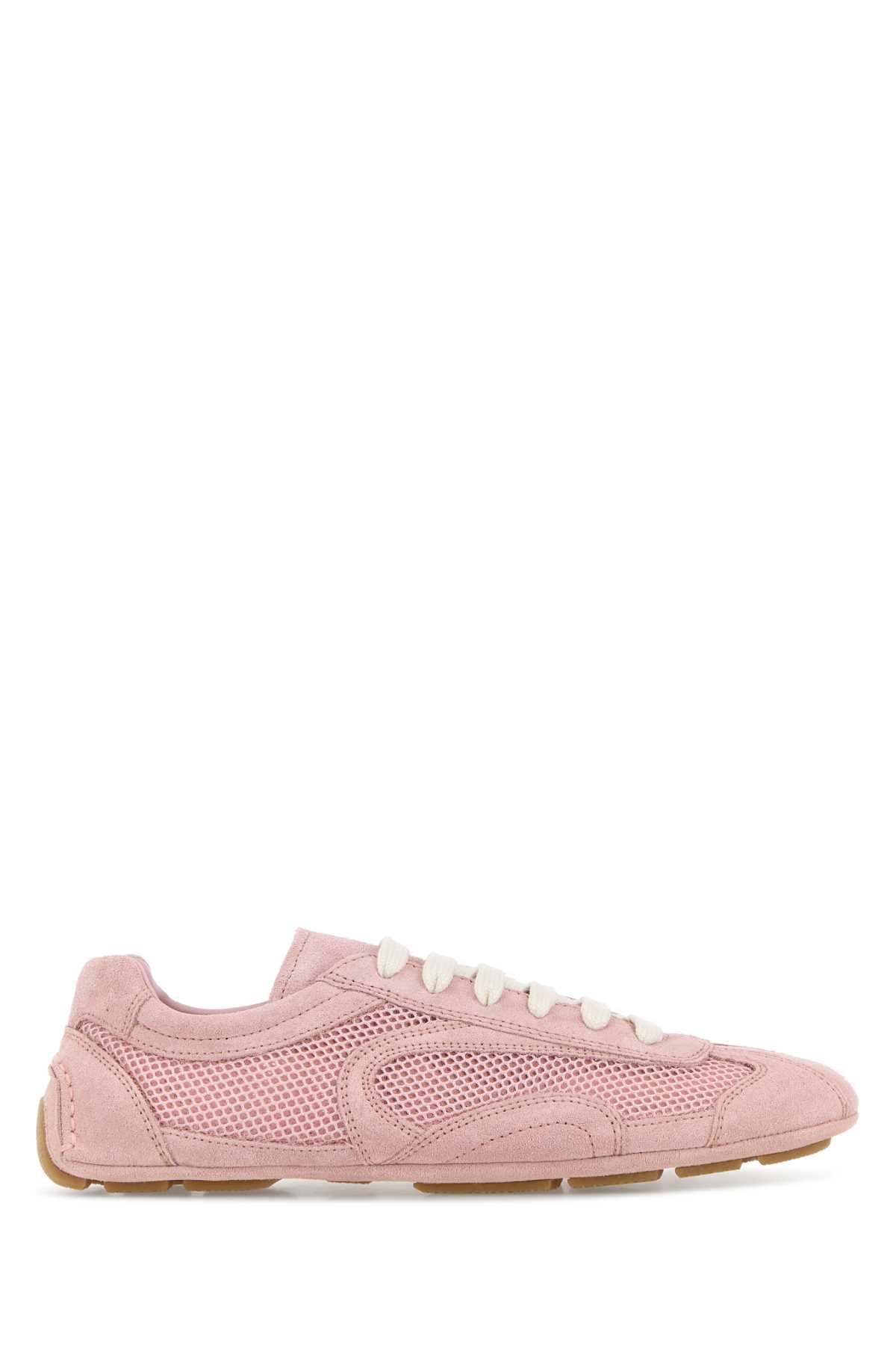 Pink suede and mesh Montecarlo sneakers 1E247OFD0103D8CF0924 (Prada / スニーカー ) | Prada (プラダ)