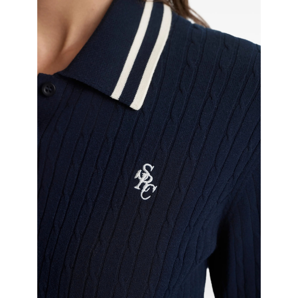 Sweater Sporty & Rich ST03761302BL1DKNAE (Sporty & Rich / ポロシャツ ) | Sporty & Rich (スポーティアンドリッチ)(1)