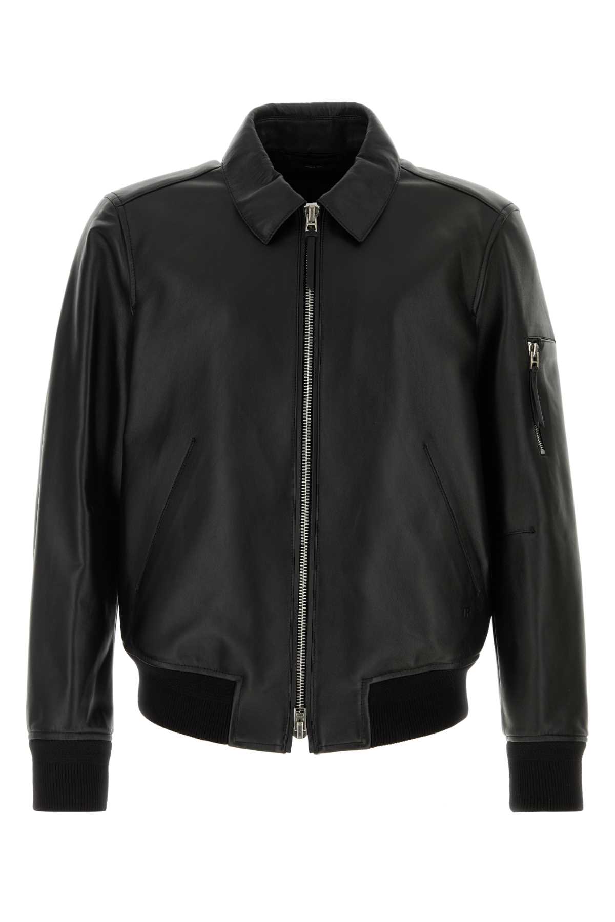 Black leather jacket LBS086LMN035NAA (TOM FORD / レザー&ファージャケット・コート ) | TOM FORD (トムフォード)