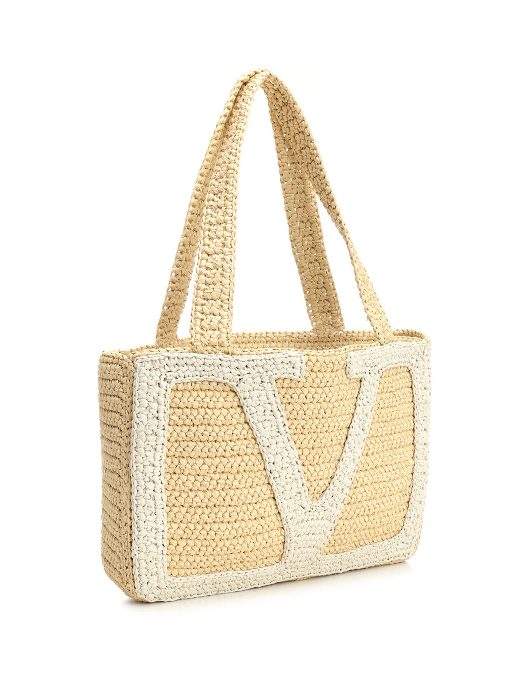【美品】Valentino Garavani スパンコール トート ハンドバッグ MEDIUM TOTE | VIVA SUPERSTAR CROCHET | CROCHET RAFIA