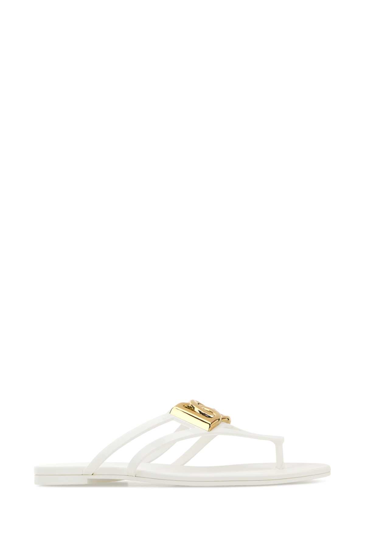 White rubber thong slippers CW2418AY81780001 (Dolce & Gabbana / サンダル ) | Dolce & Gabbana (ドルチェガッバーナ)(1)