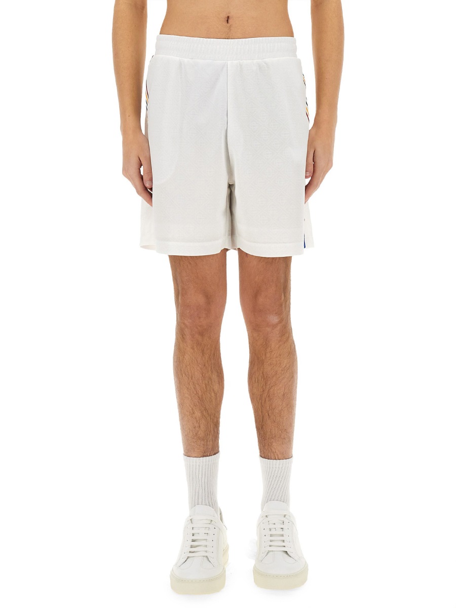 "JACQUARD MONOGRAM" FOOTBALL SHORTS MPS25JTR22402BRIGHTWHITE (Casablanca / ショートパンツ ) | Casablanca (カサブランカ)