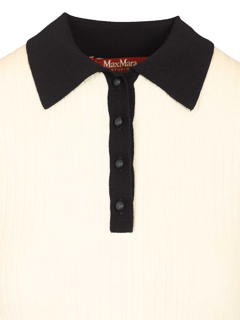 MSTOSCURI VISCOSE KNIT RIBBED SS POLO 2616361031600013009 (Max Mara Studio / ポロシャツ ) | Max Mara Studio (マックスマーラ ステュディオ)(2)