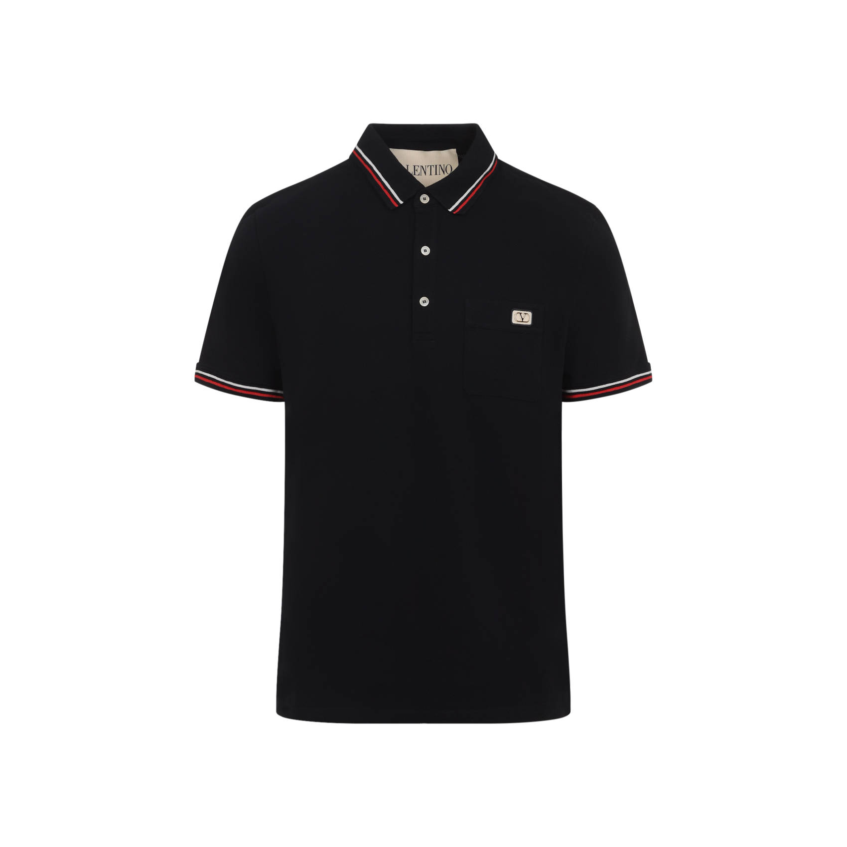Black cotton polo shirt 8V3MH01KAQJ0NO (Valentino Garavani / ポロシャツ ) | Valentino Garavani (ヴァレンティノ)