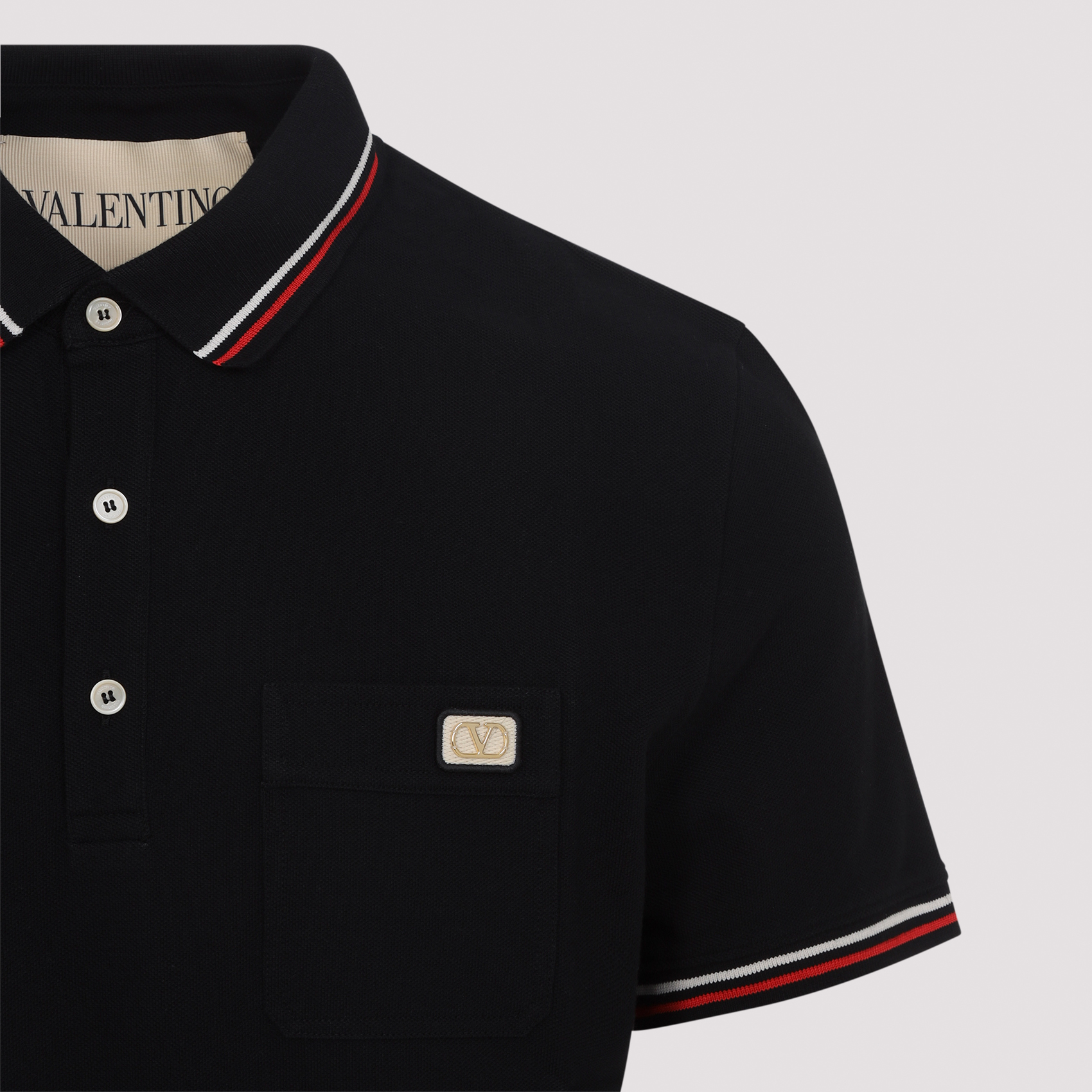 Black cotton polo shirt 8V3MH01KAQJ0NO (Valentino Garavani / ポロシャツ ) | Valentino Garavani (ヴァレンティノ)(3)