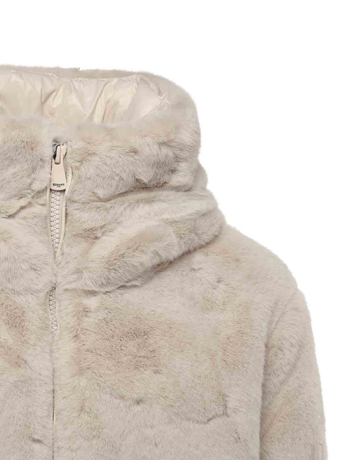 Nylon Down Jacket With Fur 25WBLDC02178006646907 (Blauer / ダウンジャケット・コート ) | Blauer (ブラウアー)(1)