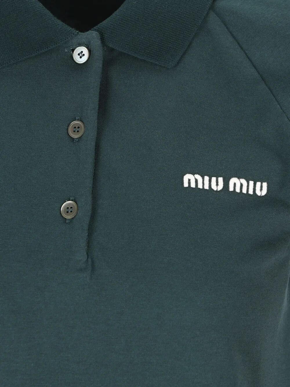 TWO-TONE JERSEY POLO SHIRT MJNA19SOOO182DF0R3V (MIU MIU / ポロシャツ ) | MIU MIU (ミュウミュウ)(2)