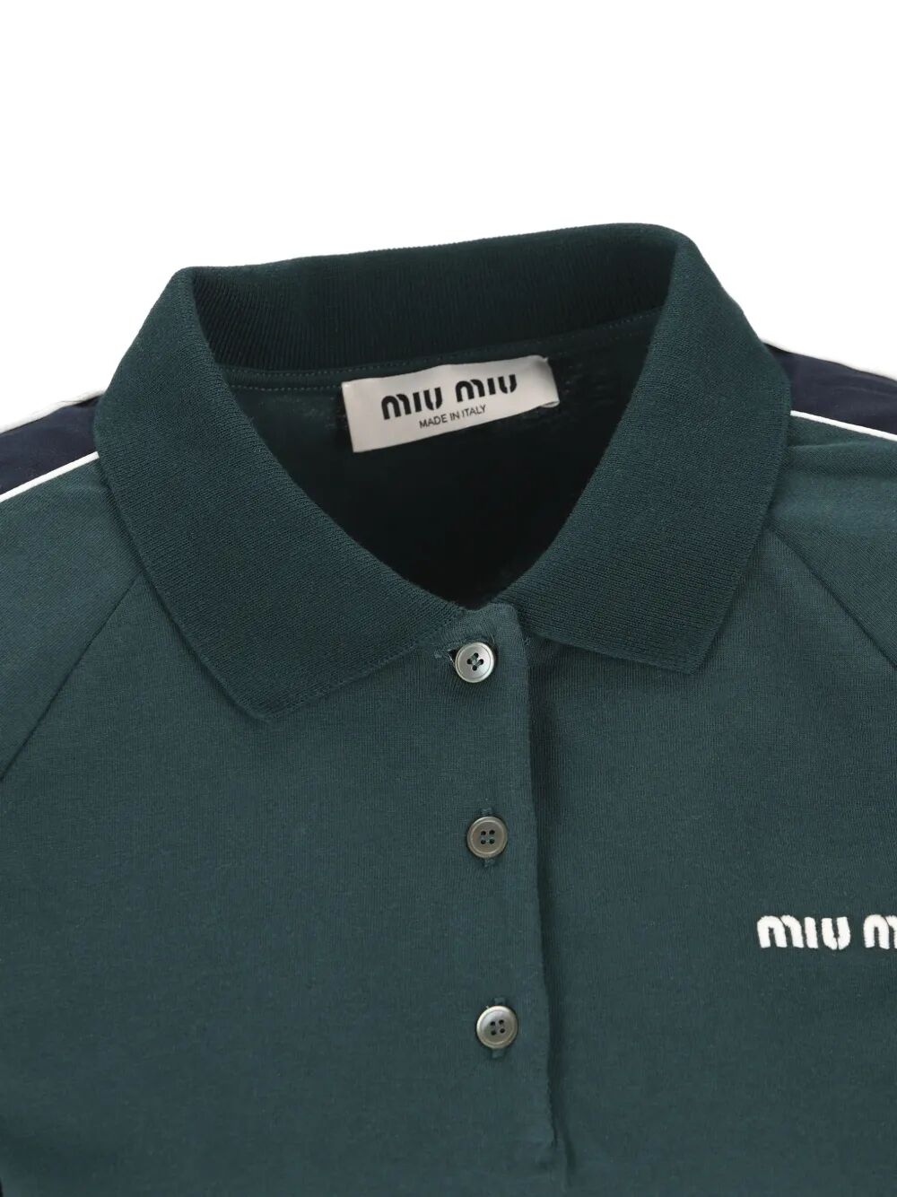 TWO-TONE JERSEY POLO SHIRT MJNA19SOOO182DF0R3V (MIU MIU / ポロシャツ ) | MIU MIU (ミュウミュウ)(3)