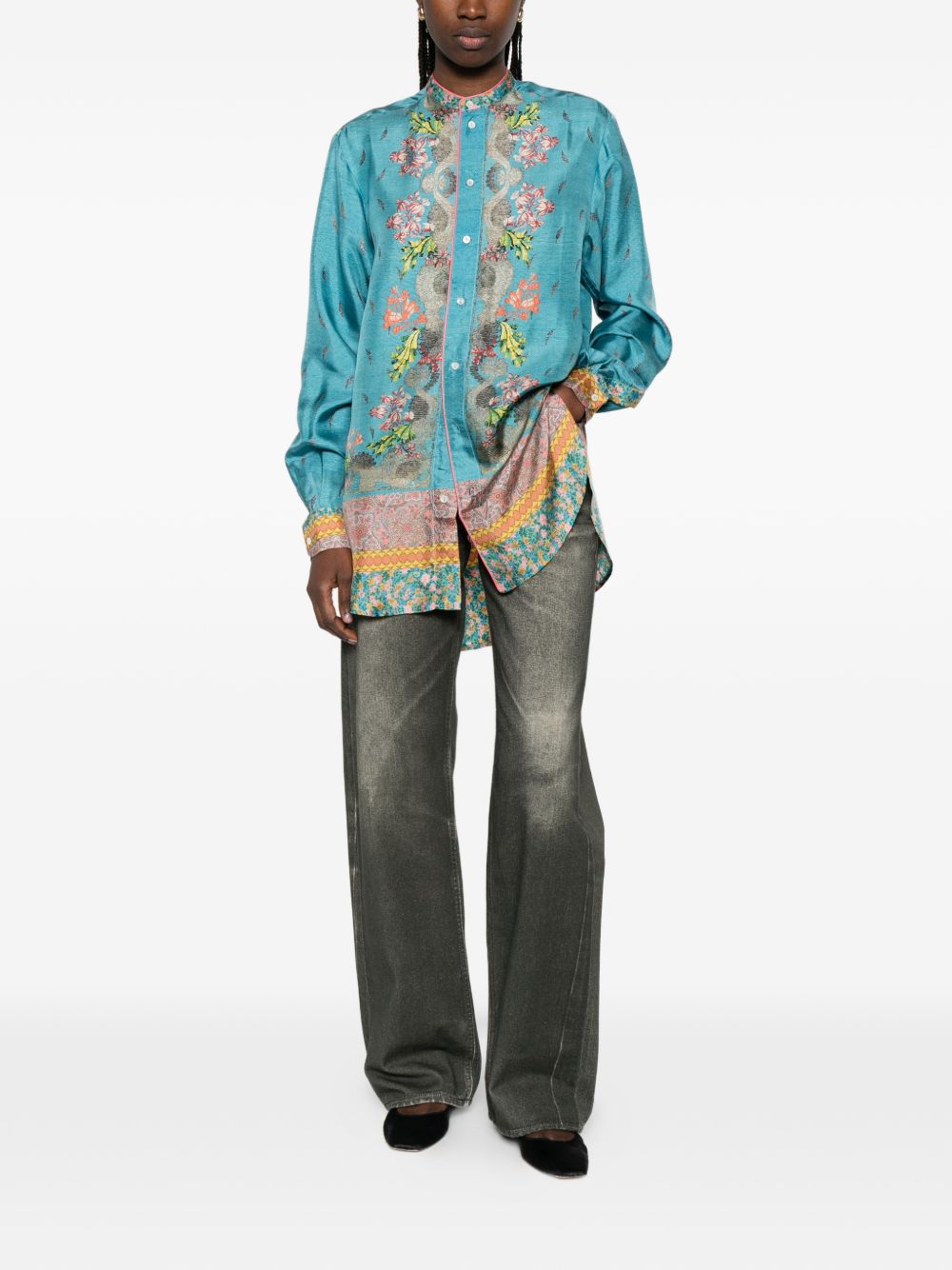 Pierre Louis Mascia Shirts Clear Blue ALOESCML11185101517870 (Pierre-Louis Mascia / シャツ・ブラウス ) | Pierre-Louis Mascia (ピエール=ルイ・マシア)(1)