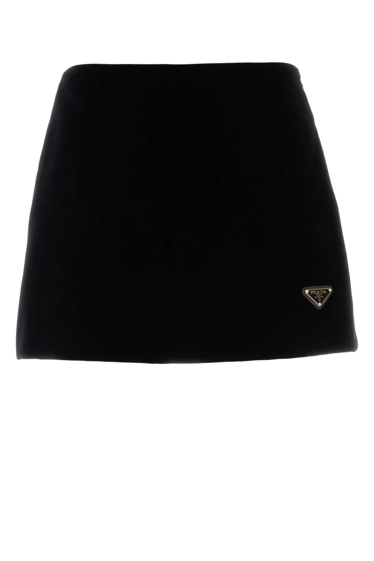Black velvet mini skirt P144YCSOOOM65F0002 (Prada / スカート ) | Prada (プラダ)