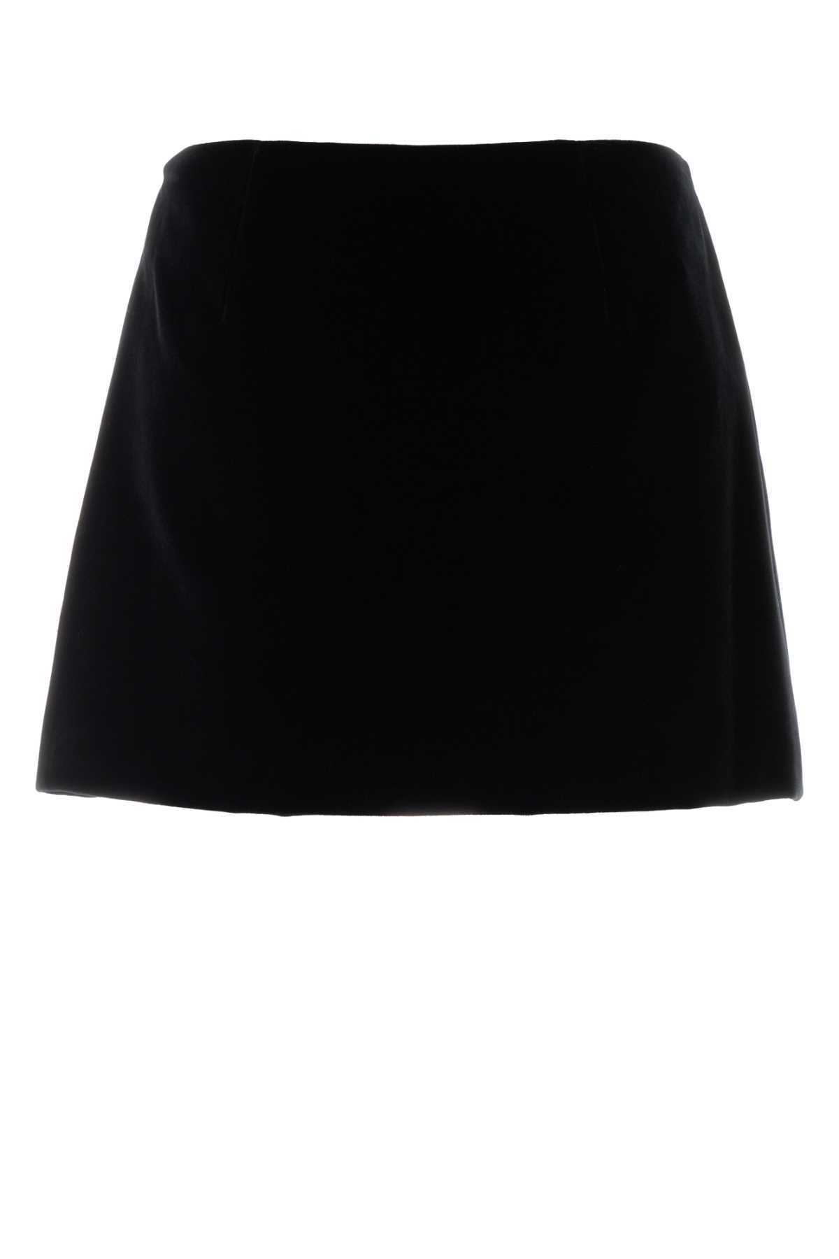 Black velvet mini skirt P144YCSOOOM65F0002 (Prada / スカート ) | Prada (プラダ)(1)