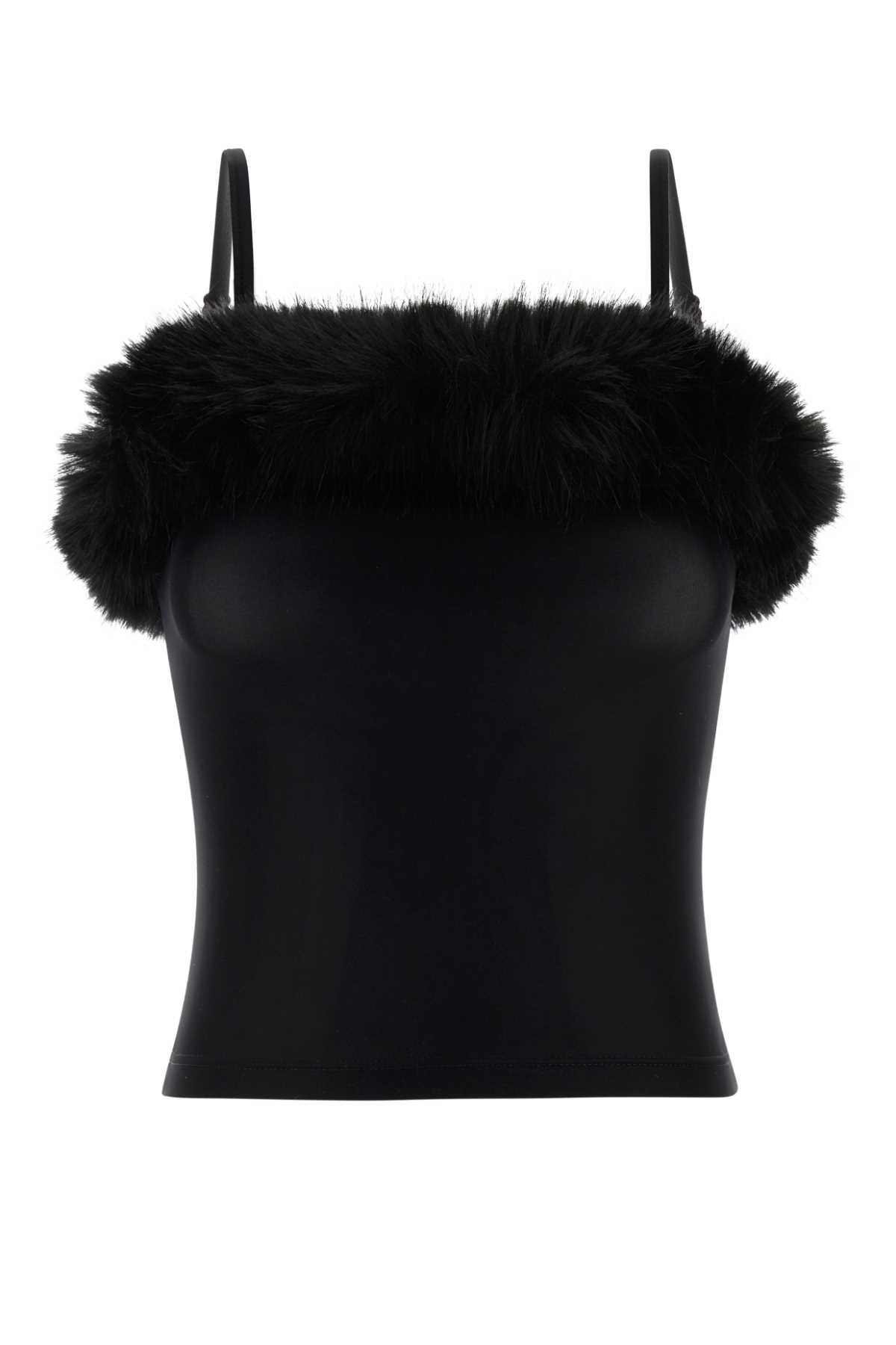 Black stretch nylon top 858101TRV381069 (Balenciaga / タンクトップ・キャミソール ) | Balenciaga (バレンシアガ)