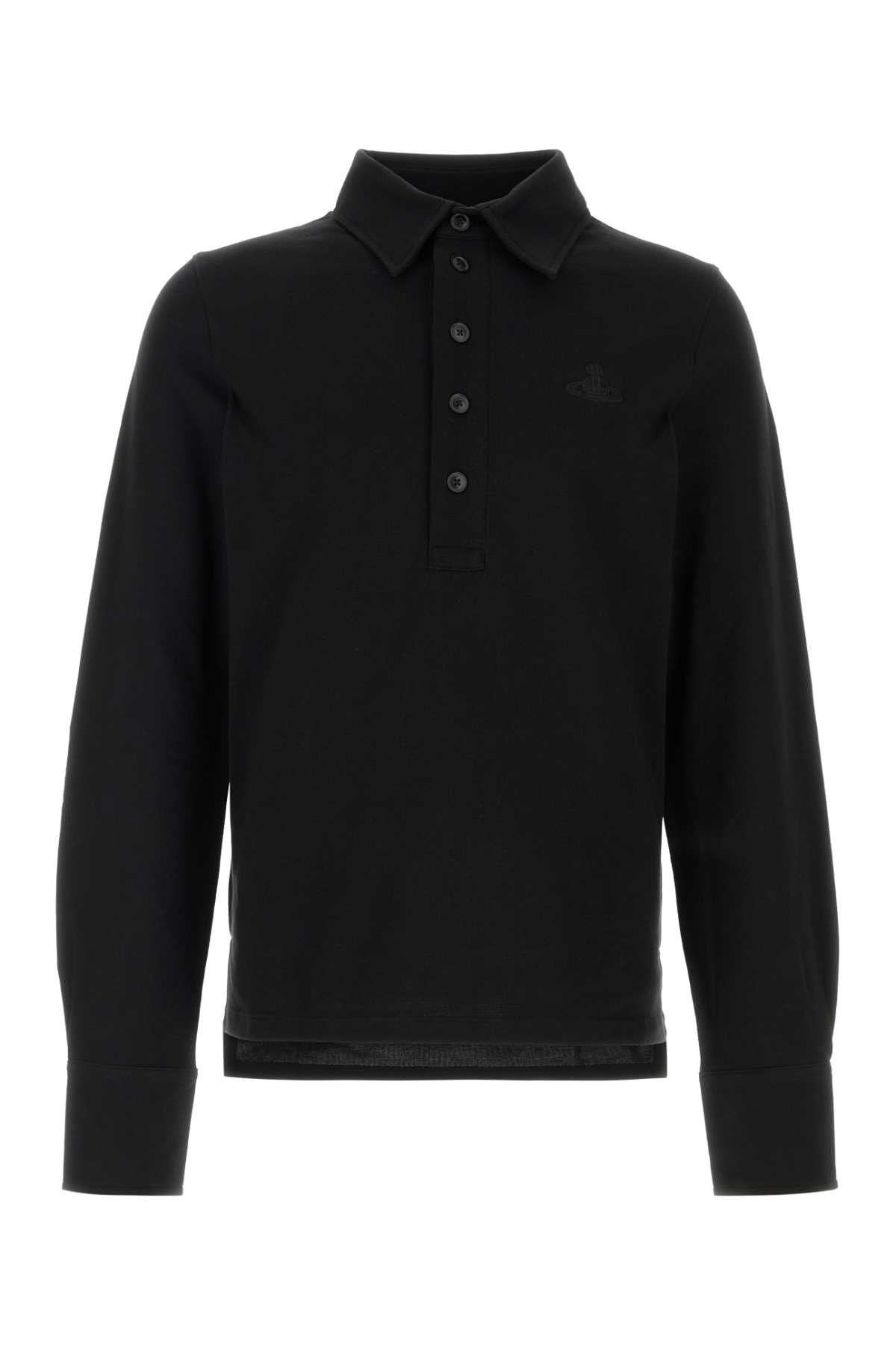 Black piquet polo shirt 2H01000WJ00AUN401 (Vivienne Westwood / ポロシャツ ) | Vivienne Westwood (ヴィヴィアン・ウェストウッド)