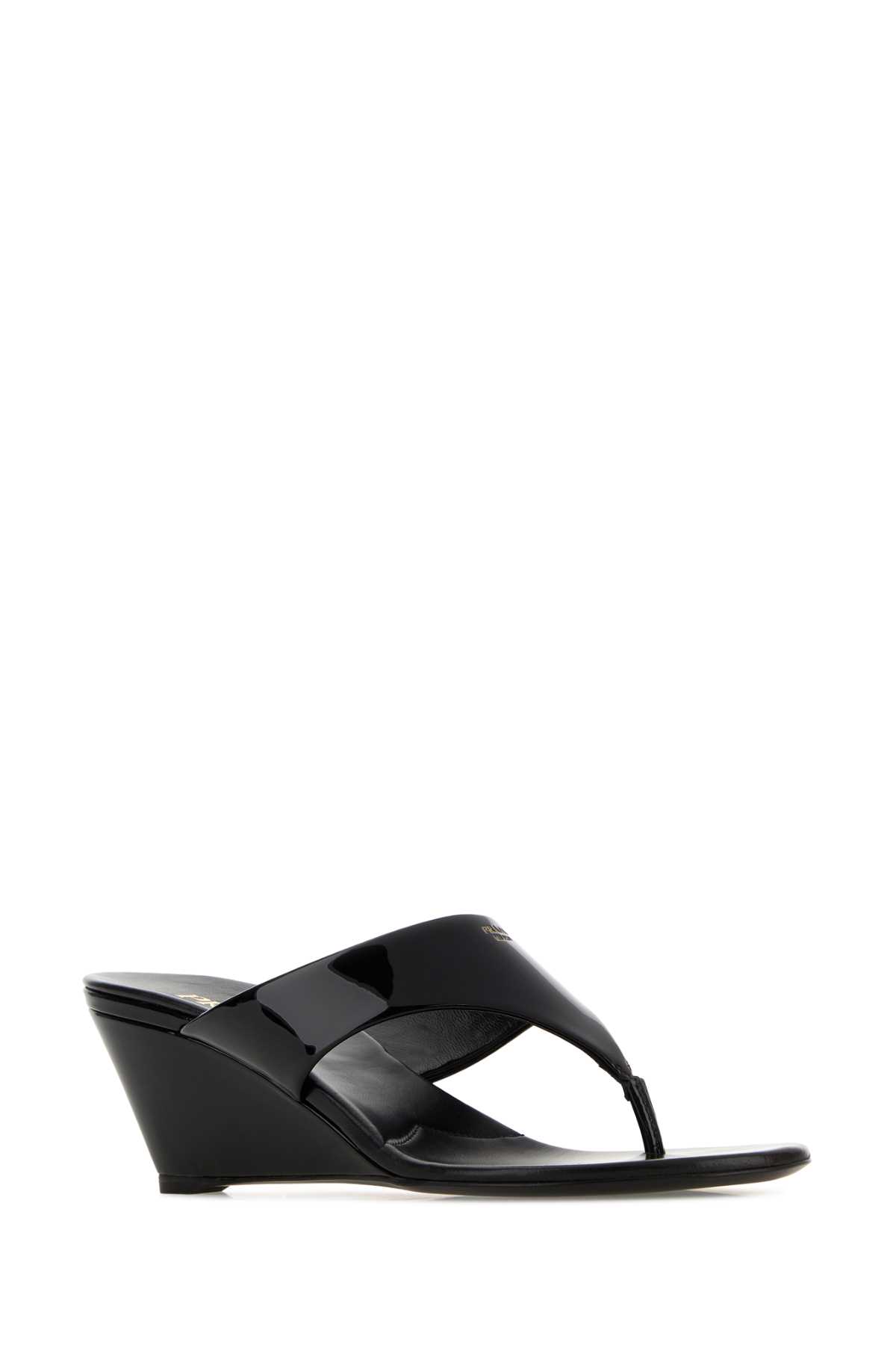 Black leather thong mules 1Y385OF055069F0002 (Prada / サンダル ) | Prada (プラダ)(1)