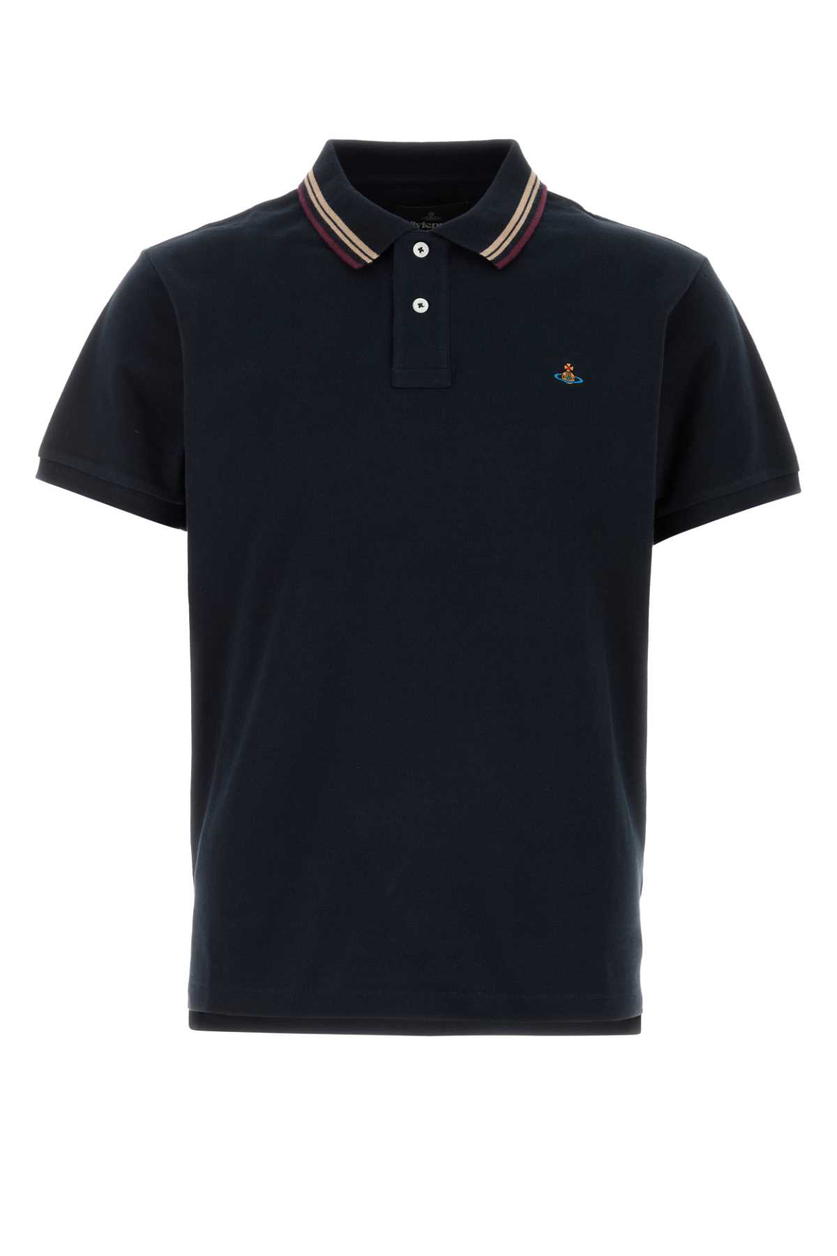 Midnight blue piquet polo shirt 2H01000UJ00AUK410 (Vivienne Westwood / ポロシャツ ) | Vivienne Westwood (ヴィヴィアン・ウェストウッド)