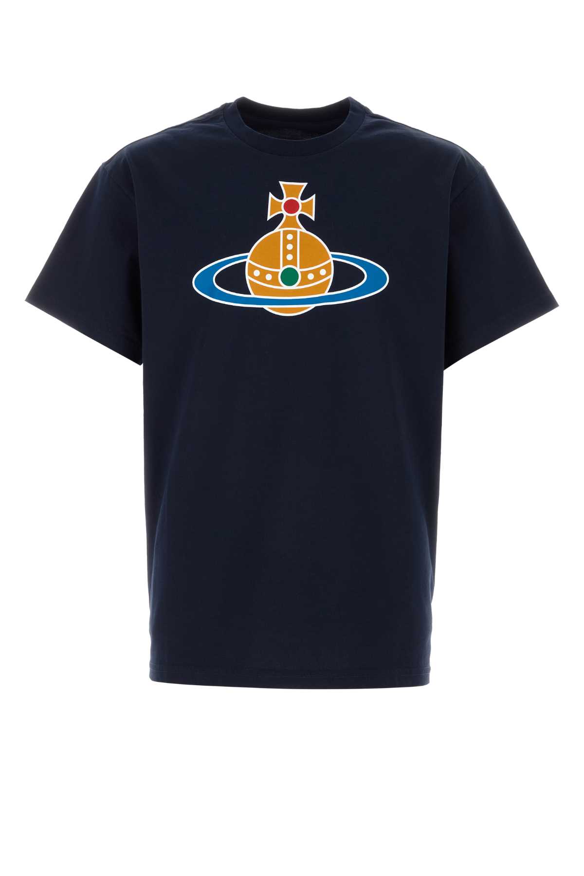 Navy blue cotton t-shirt 3G01004SJ001MK410 (Vivienne Westwood / Tシャツ・カットソー ) | Vivienne Westwood (ヴィヴィアン・ウェストウッド)