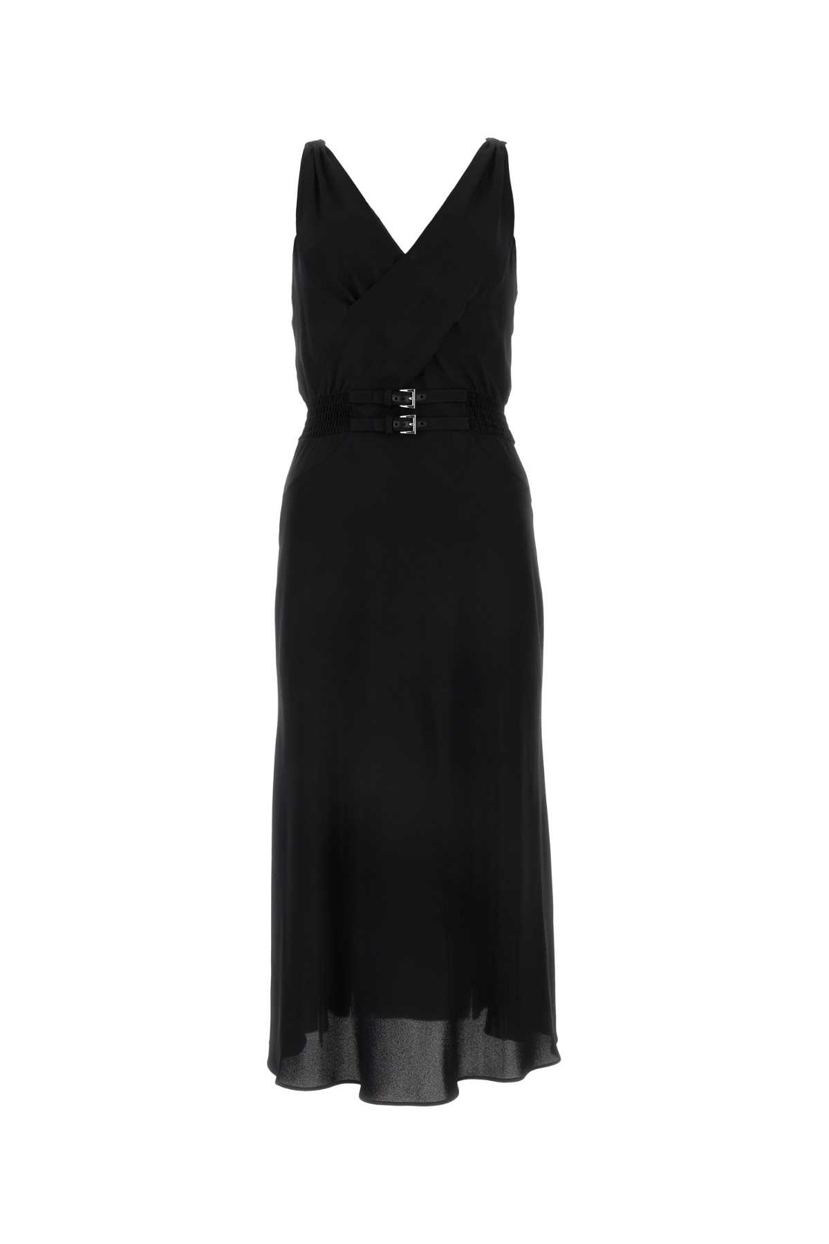 Black stretch viscose dress P3N06RSOOO1ZY5F0002 (Prada / ワンピース・ドレス・オールインワン ) | Prada (プラダ)