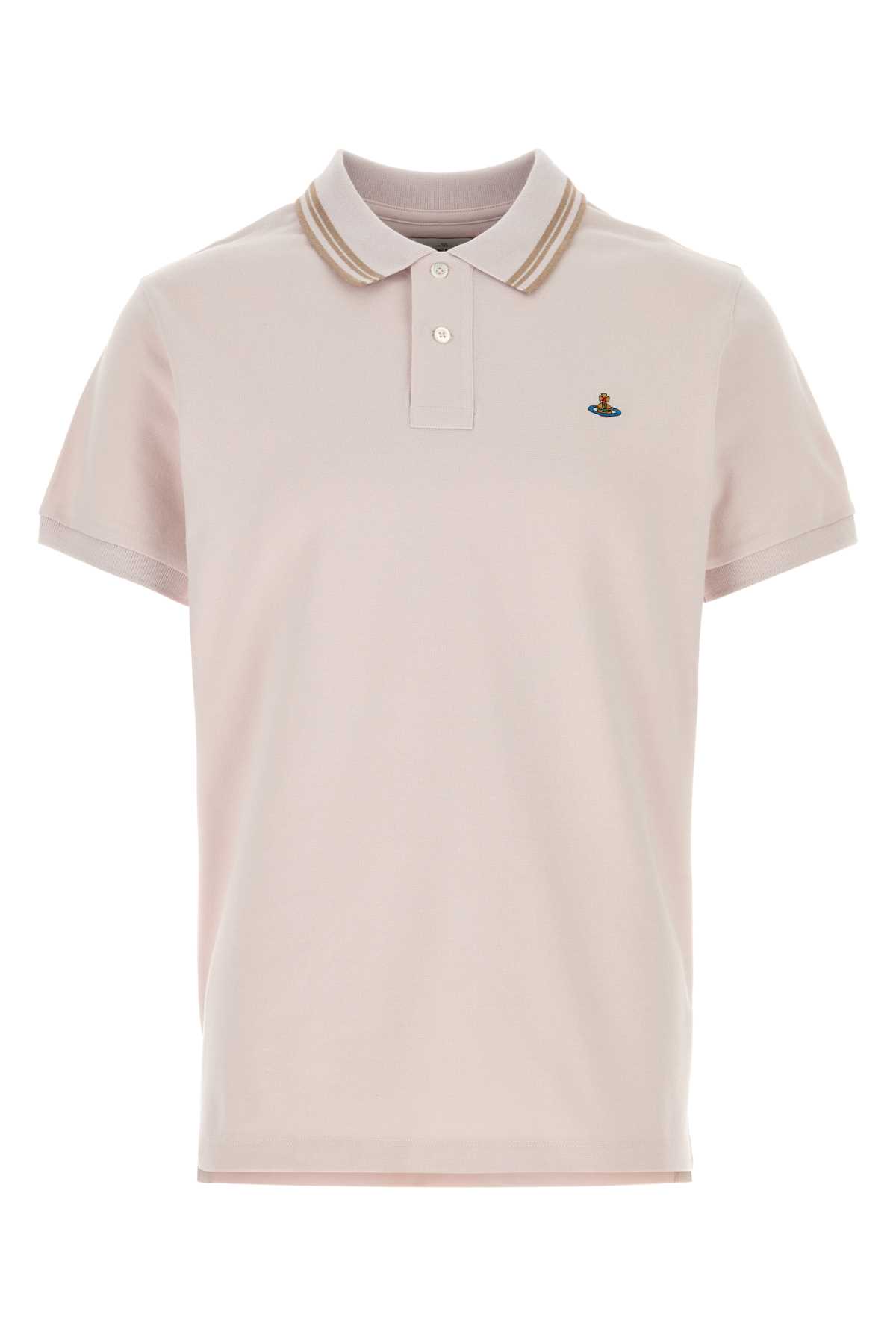 Powder pink piquet polo shirt 2H01000UJ00AUJ402 (Vivienne Westwood / ポロシャツ ) | Vivienne Westwood (ヴィヴィアン・ウェストウッド)