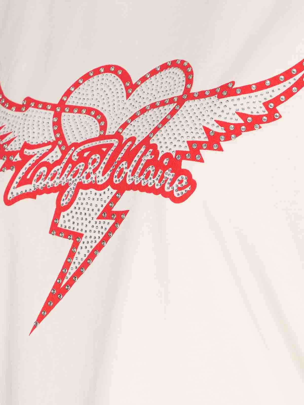 White Cloe Heart Wings Strass On The Front JWTT01280103 (ZADIG & VOLTAIRE / Tシャツ・カットソー ) | ZADIG & VOLTAIRE (ザディグ エ ヴォルテール)(2)